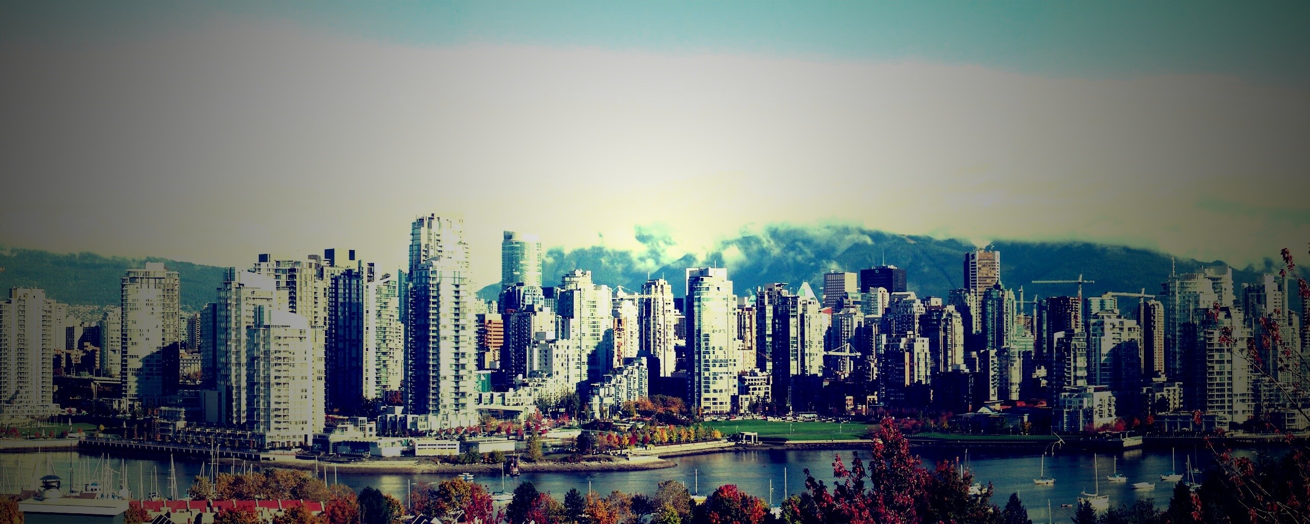 Панорама города обои