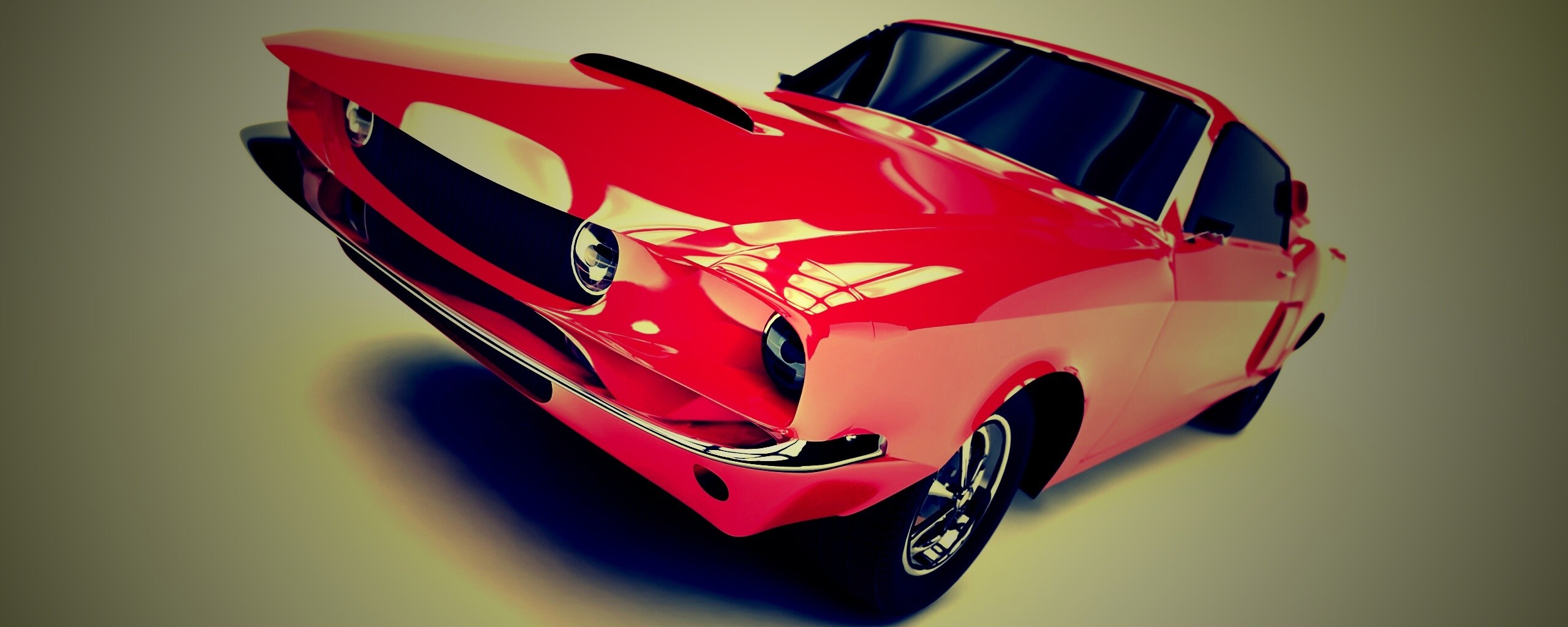 Красный ретро автомобиль обои