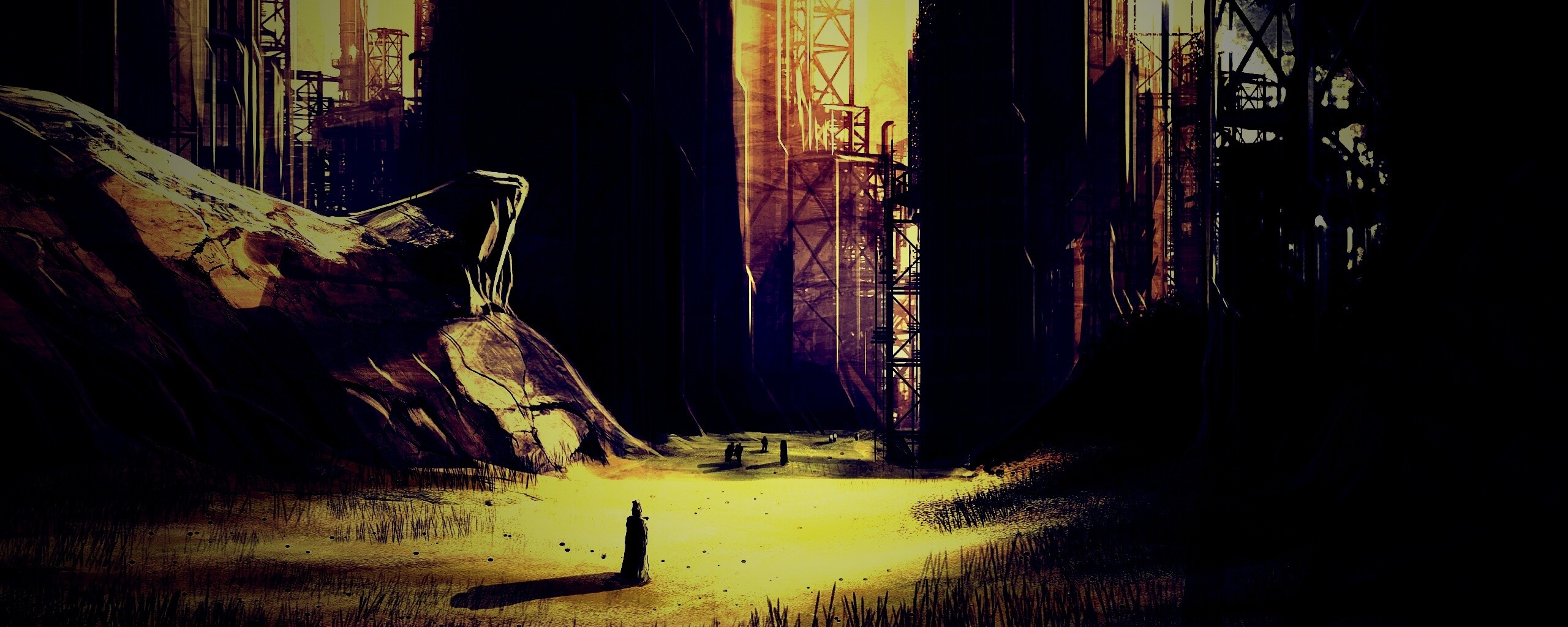 Технократический город обои