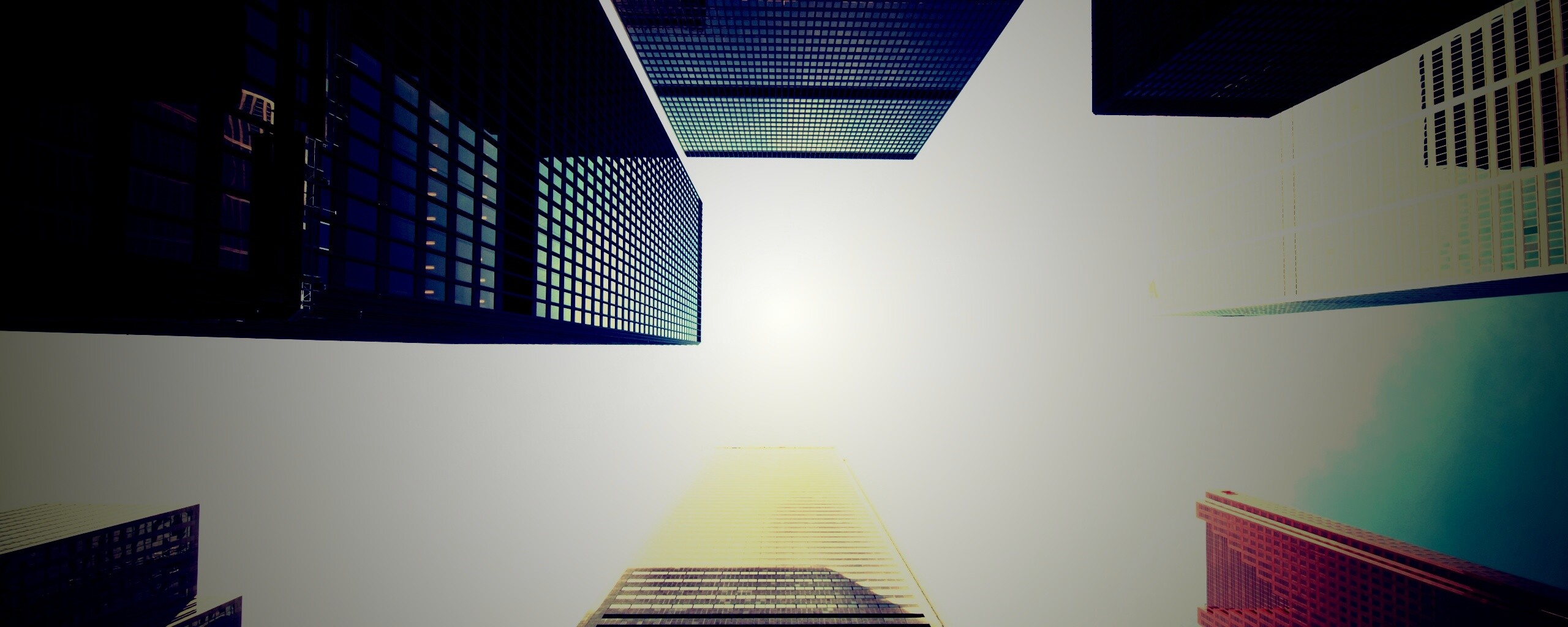 Небоскребы уходящие в облака обои