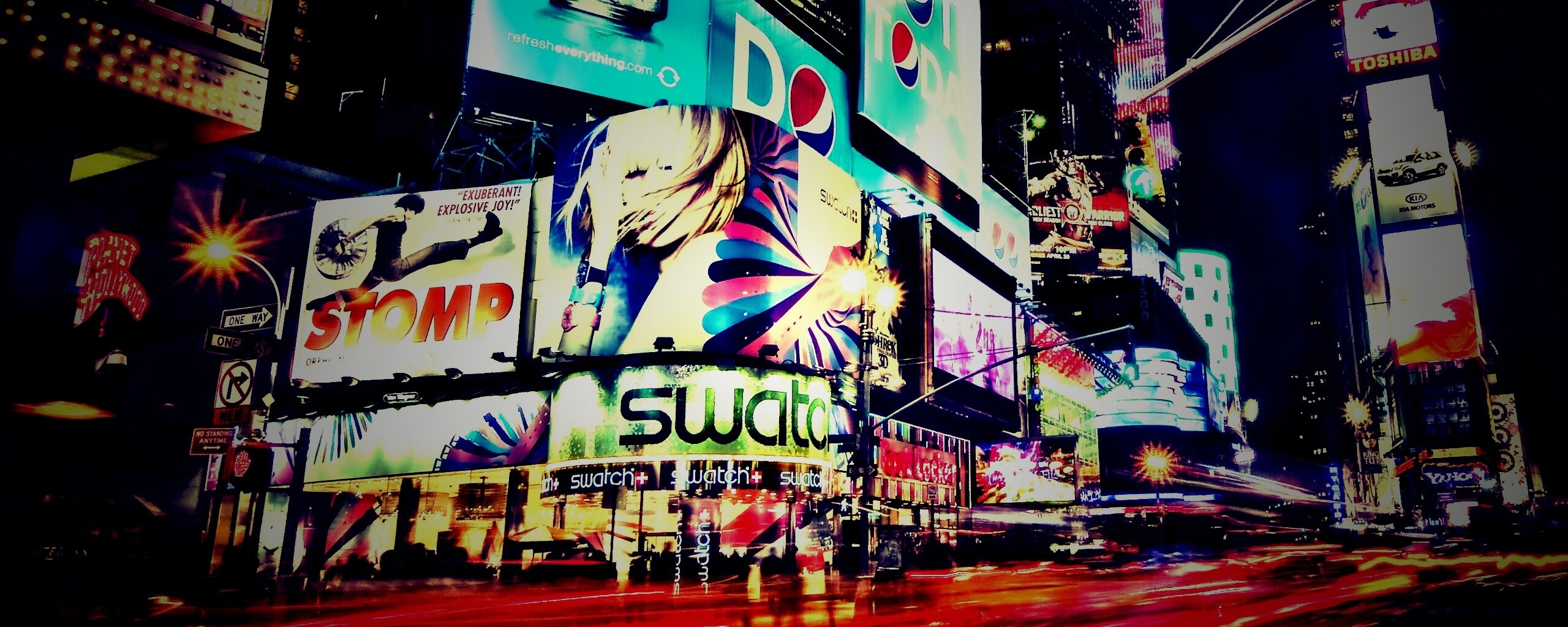 Огни мегаполиса обои