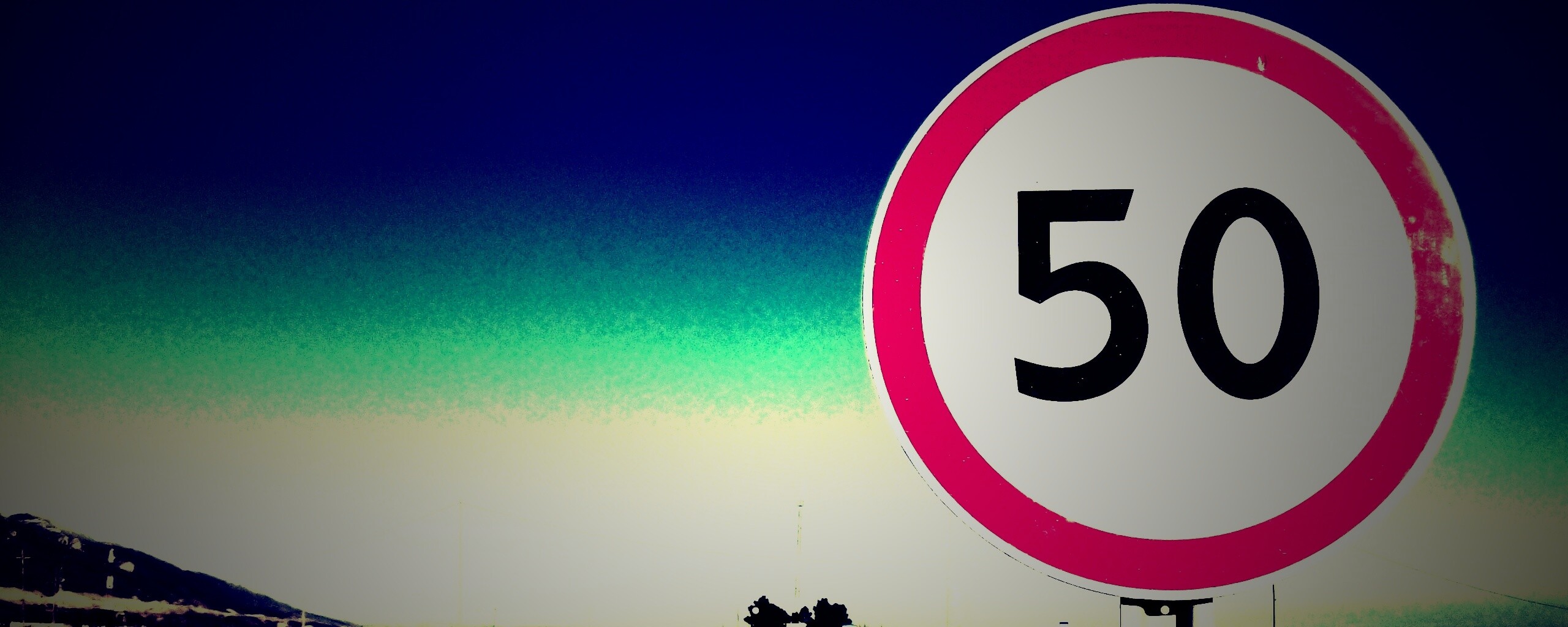Ограничение скорости 50 км/ч обои