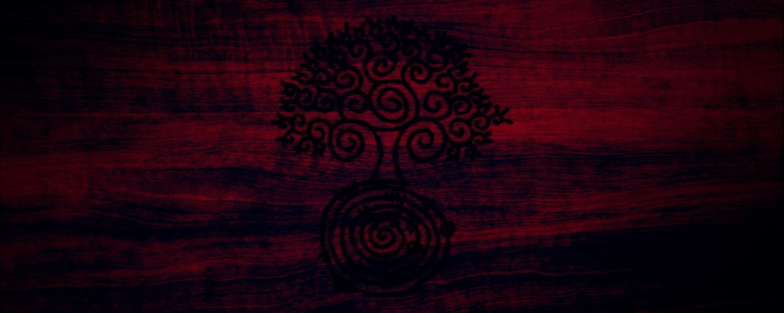 Выжженный рисунок дерева обои