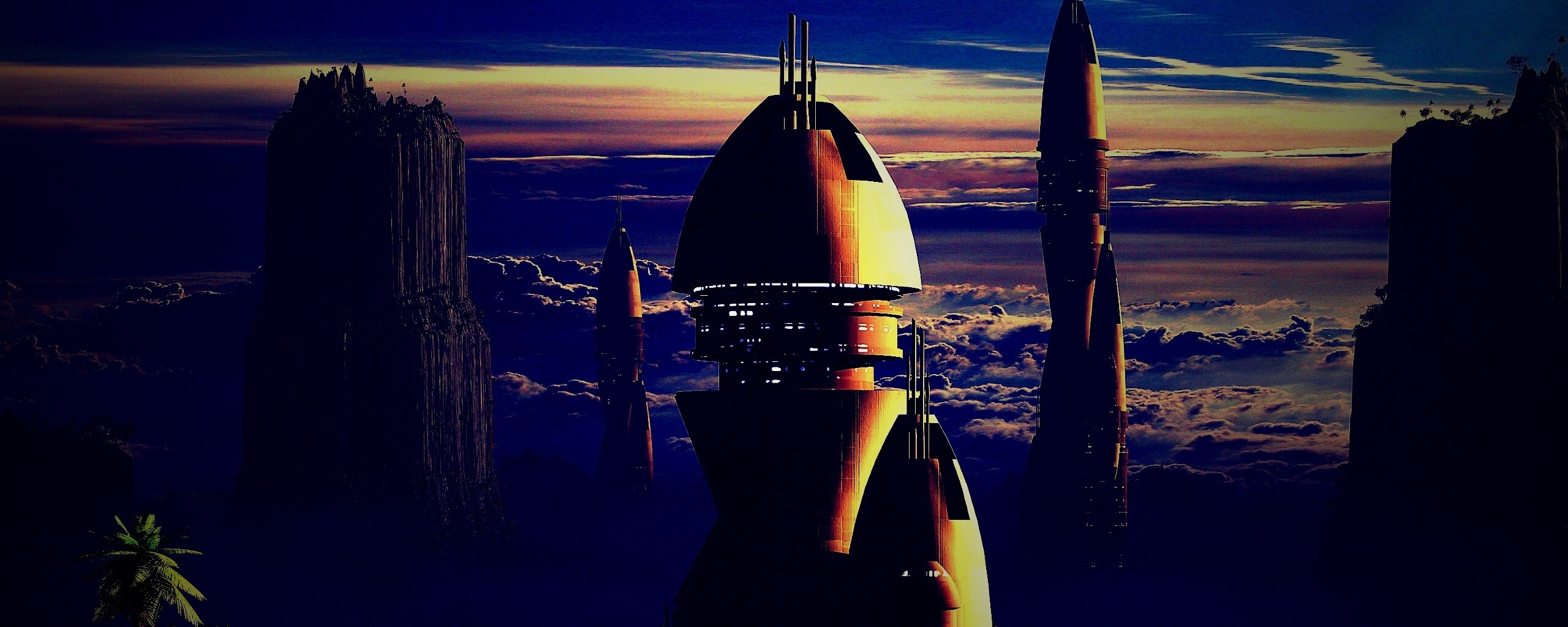 Город будущего обои