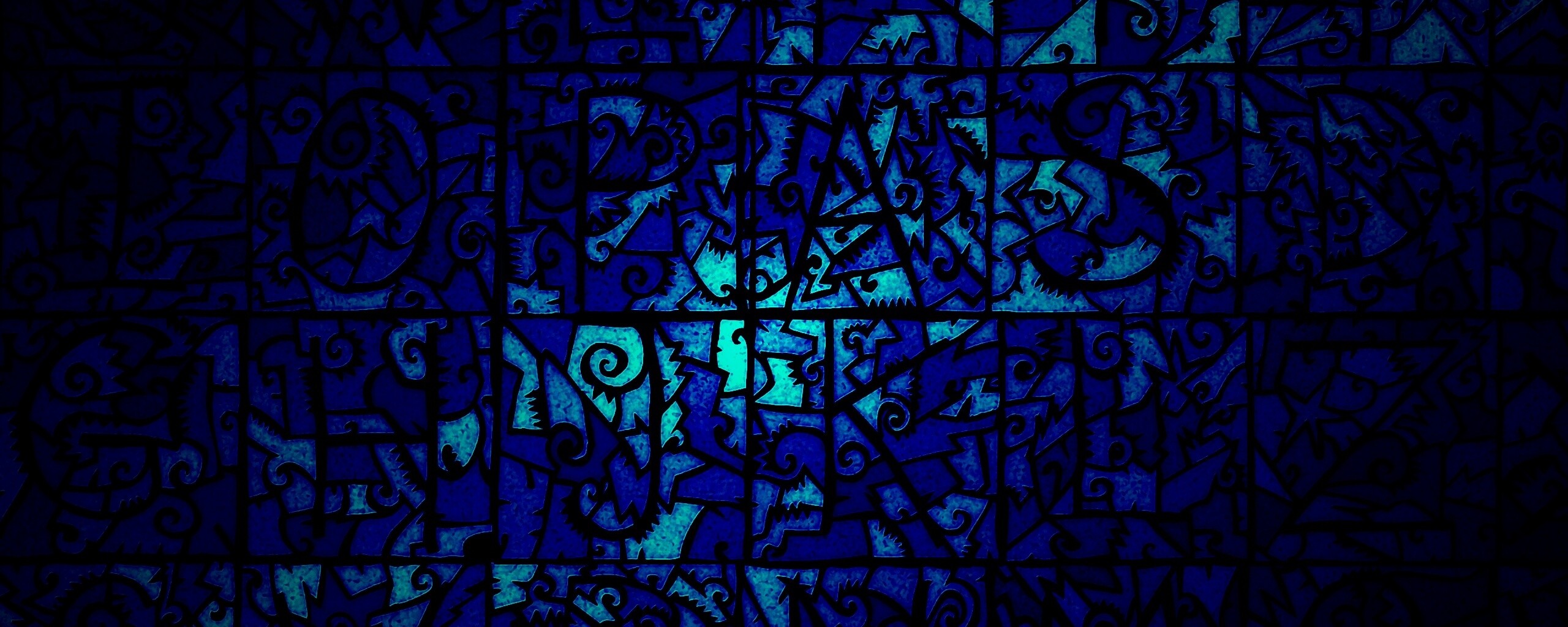 Витражные буквы обои