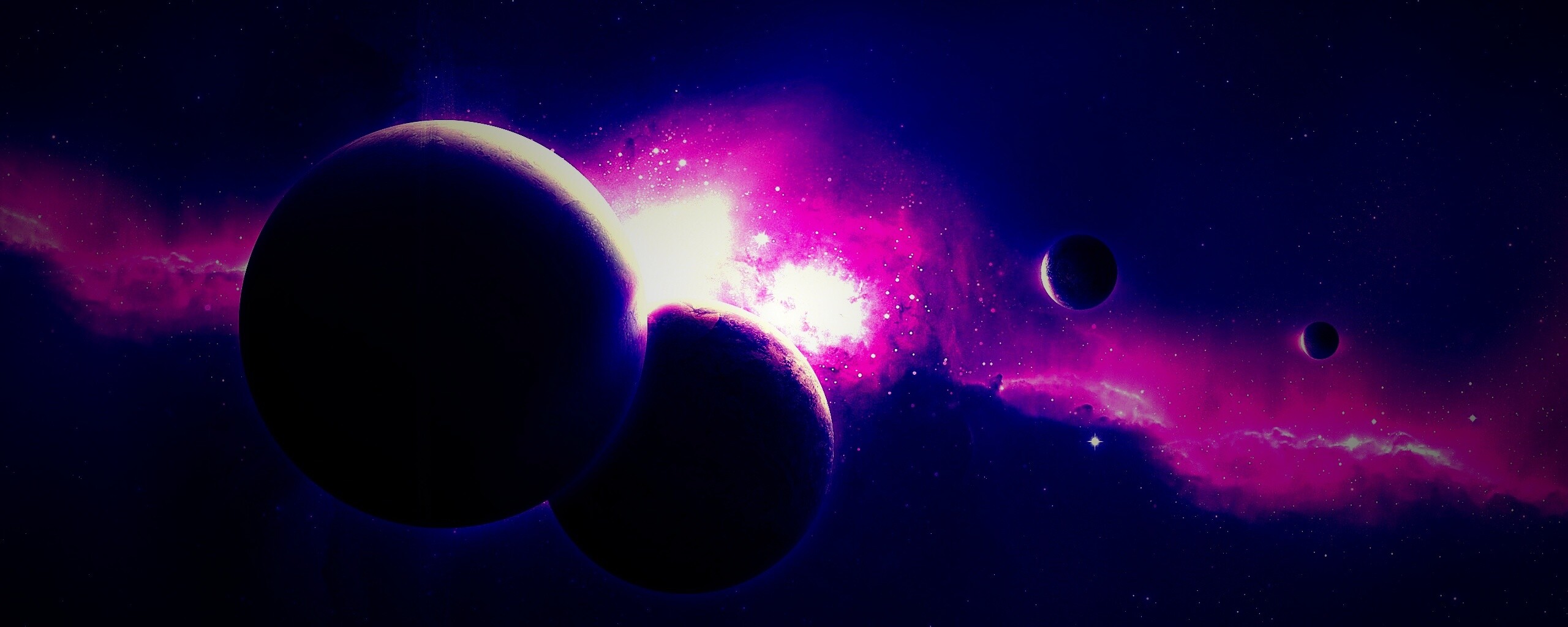 Фиолетовая вселенная обои
