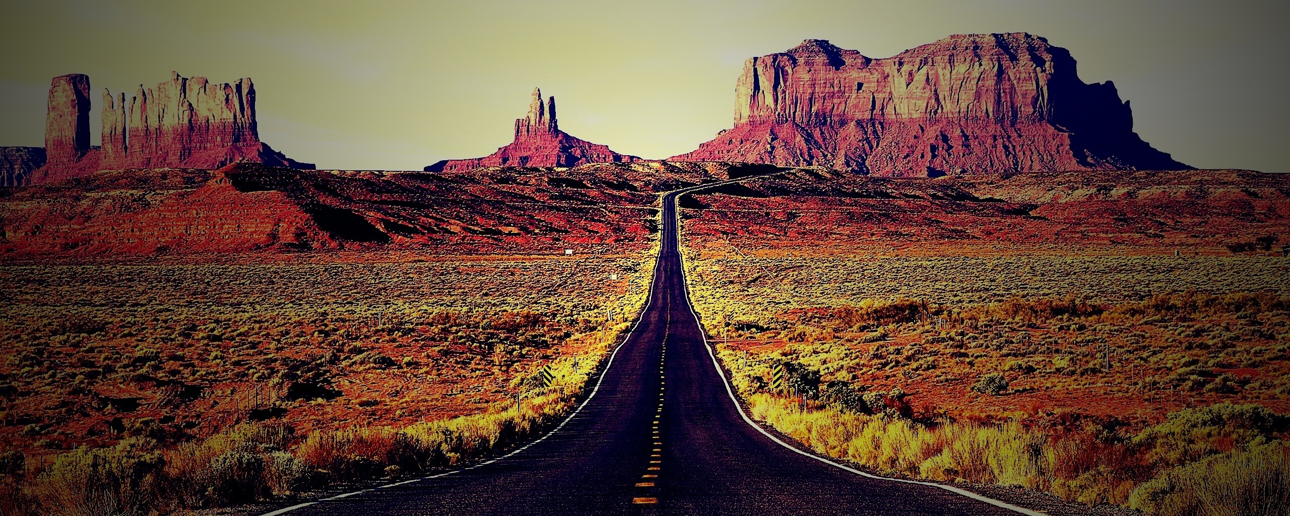 Дорога в пустыне обои