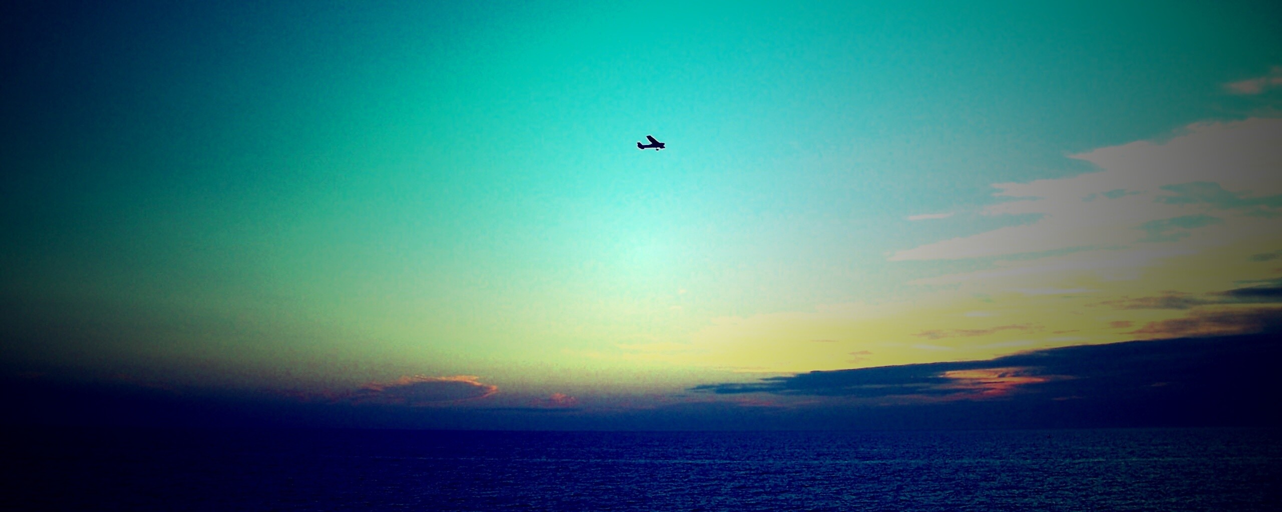 Паращий над морем обои