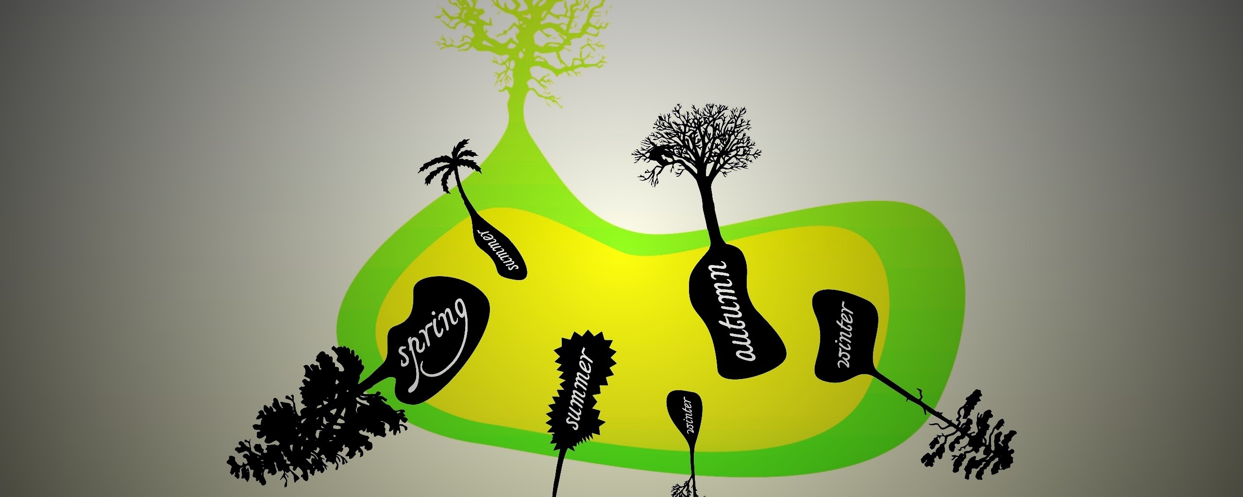 Деревья времен года обои