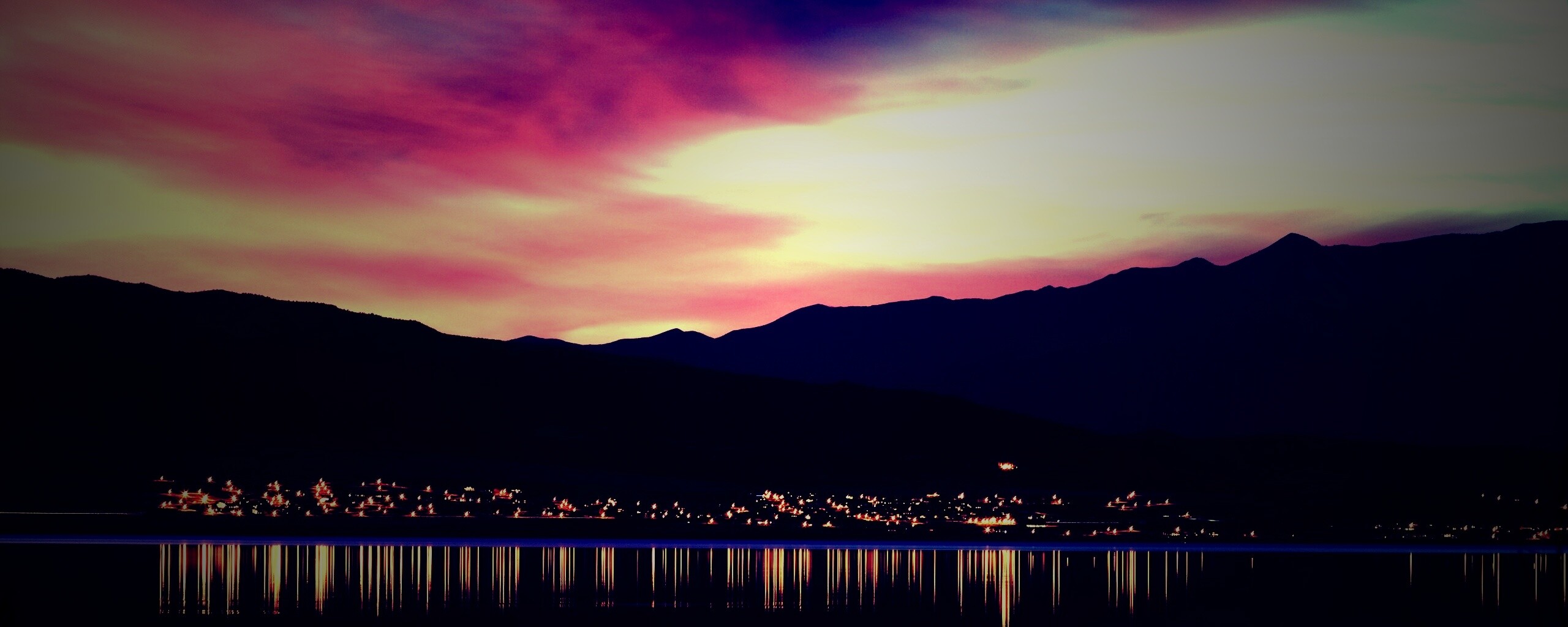 Закат на озере Юта обои