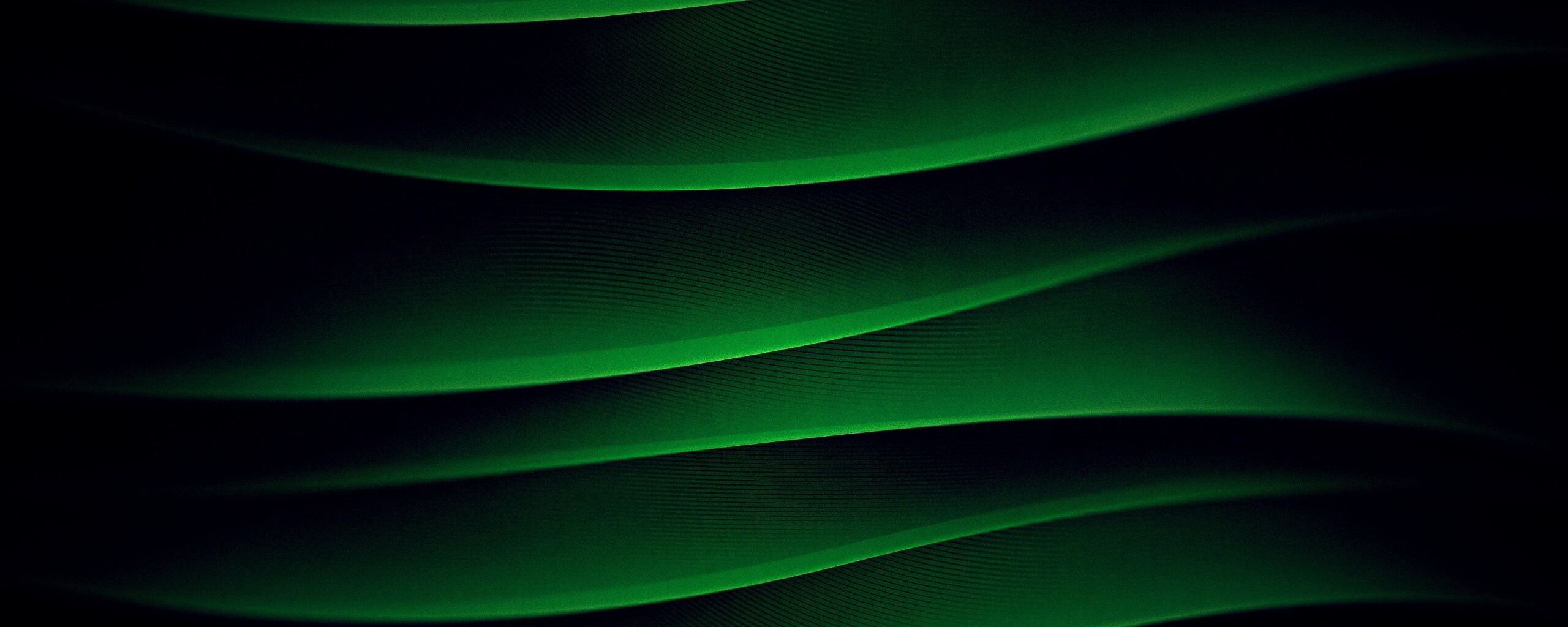 Зелёные горизонтальные волны обои
