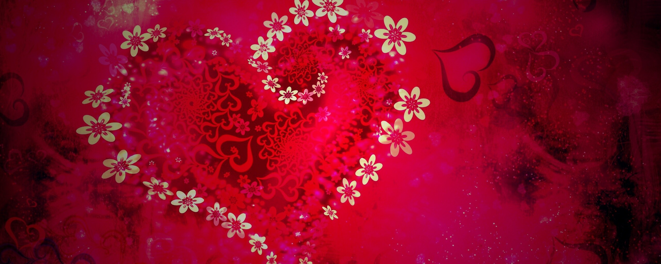 Цветочное сердце обои