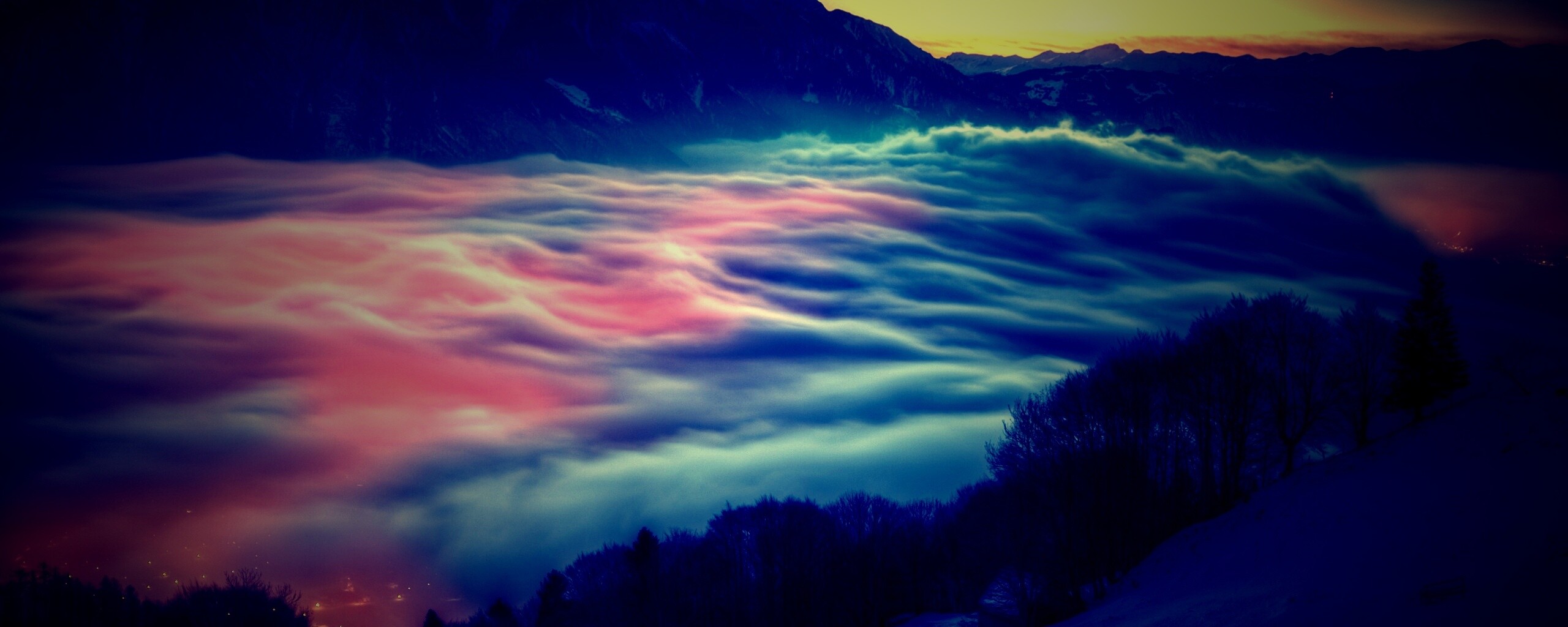 Туман в долине обои