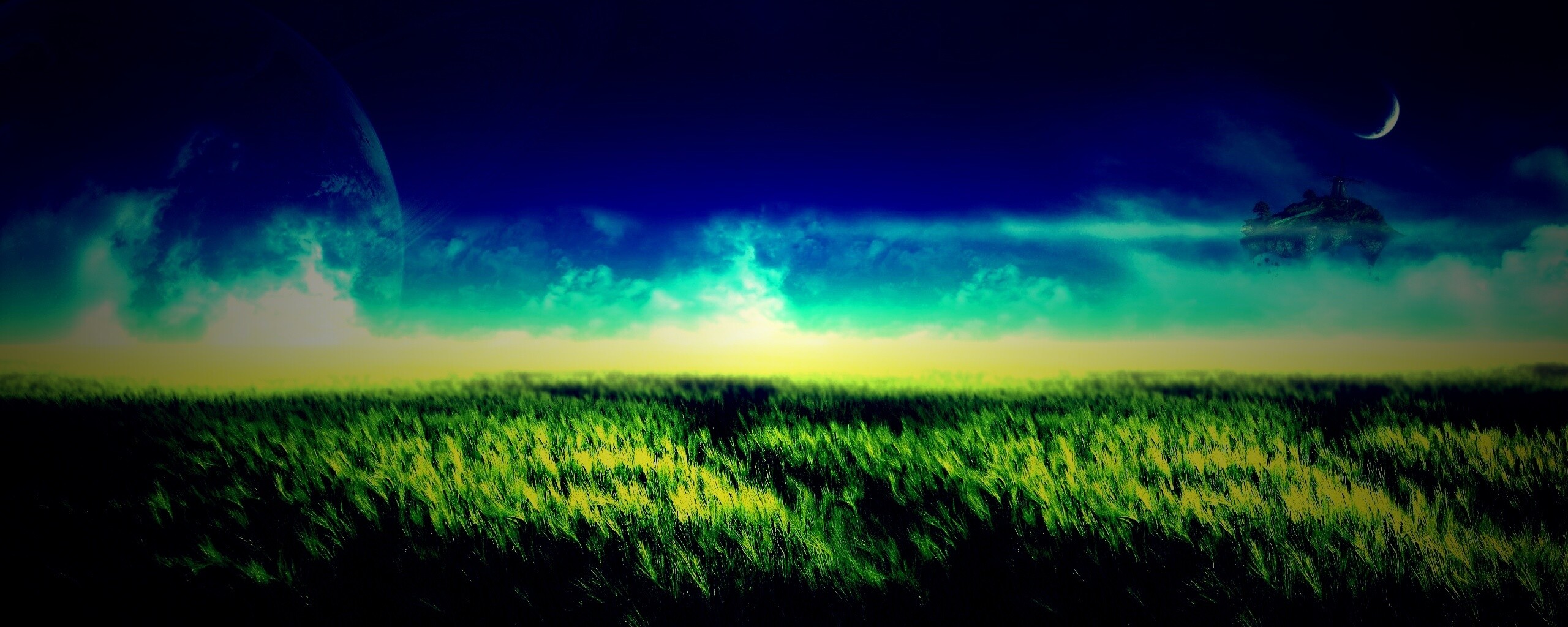 Луг на другой планете обои