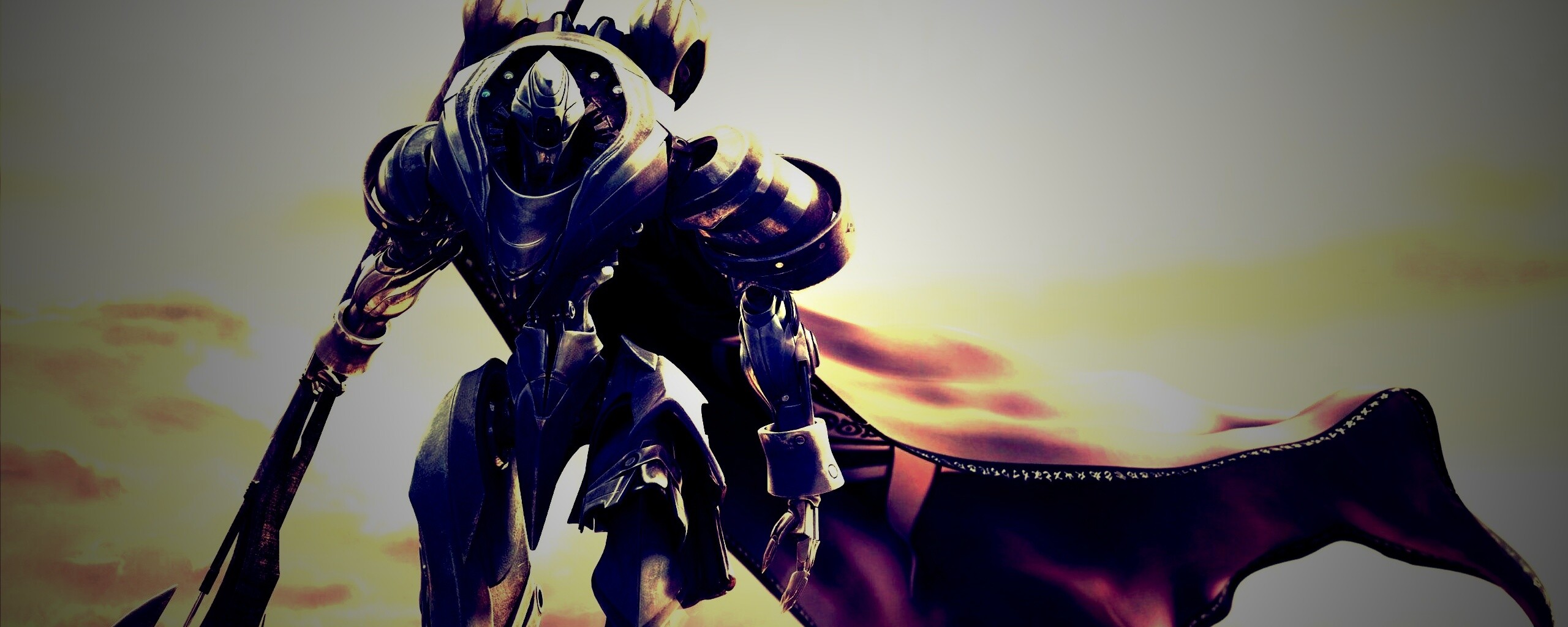 Боевой робот с топором в руке обои