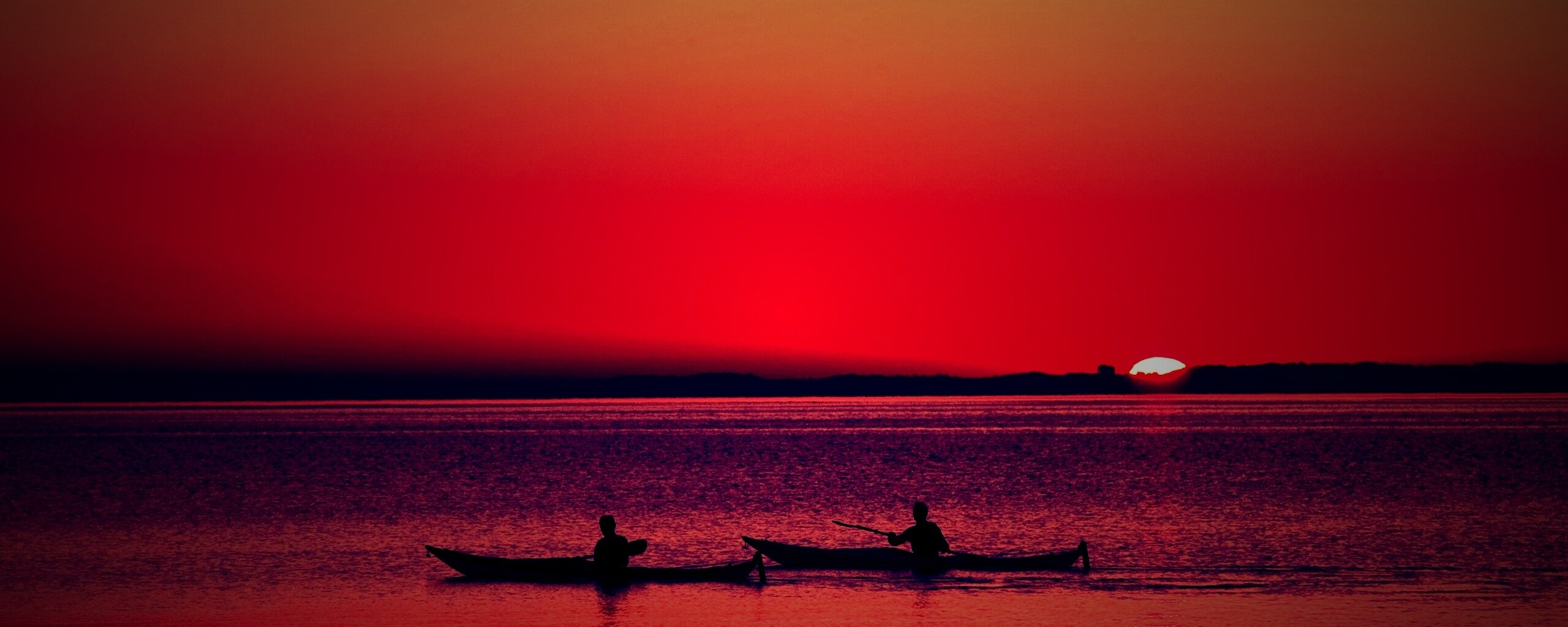 Рыбаки на лодках обои