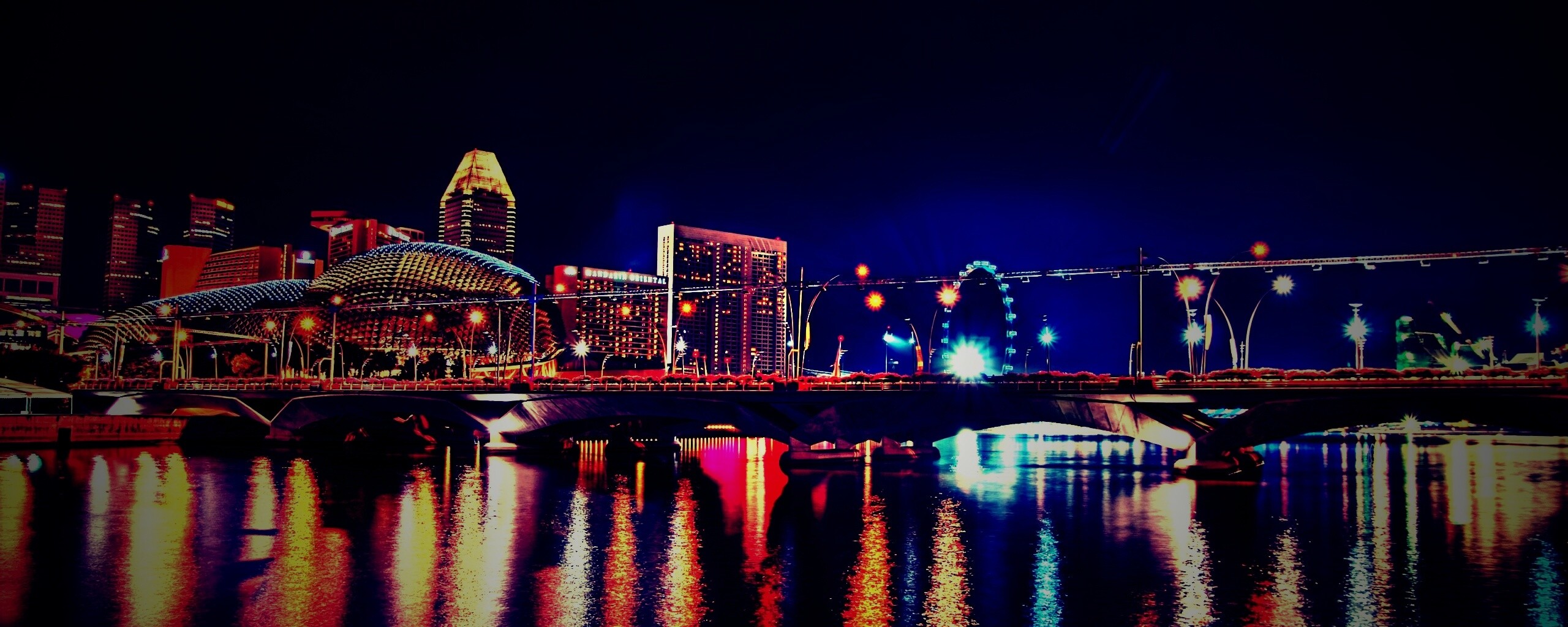 Ночной город обои