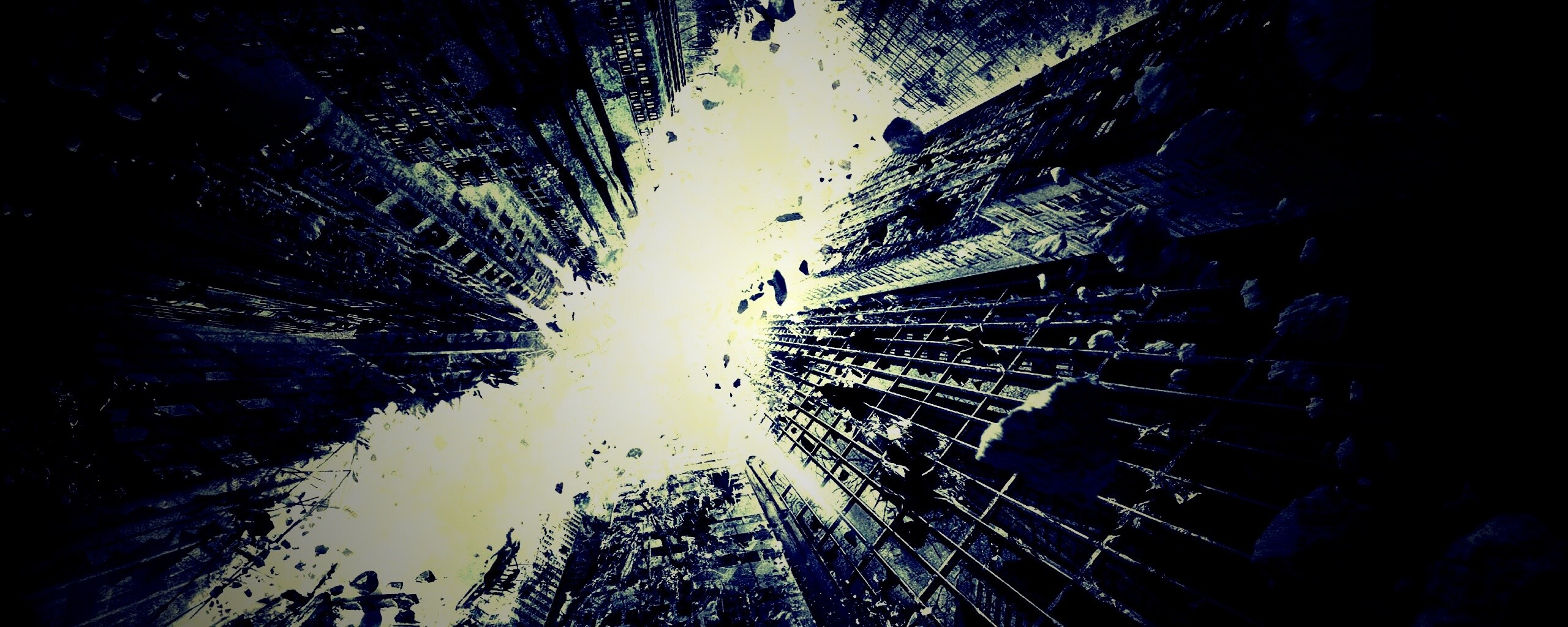 Темный рыцарь среди рушащегося мира обои