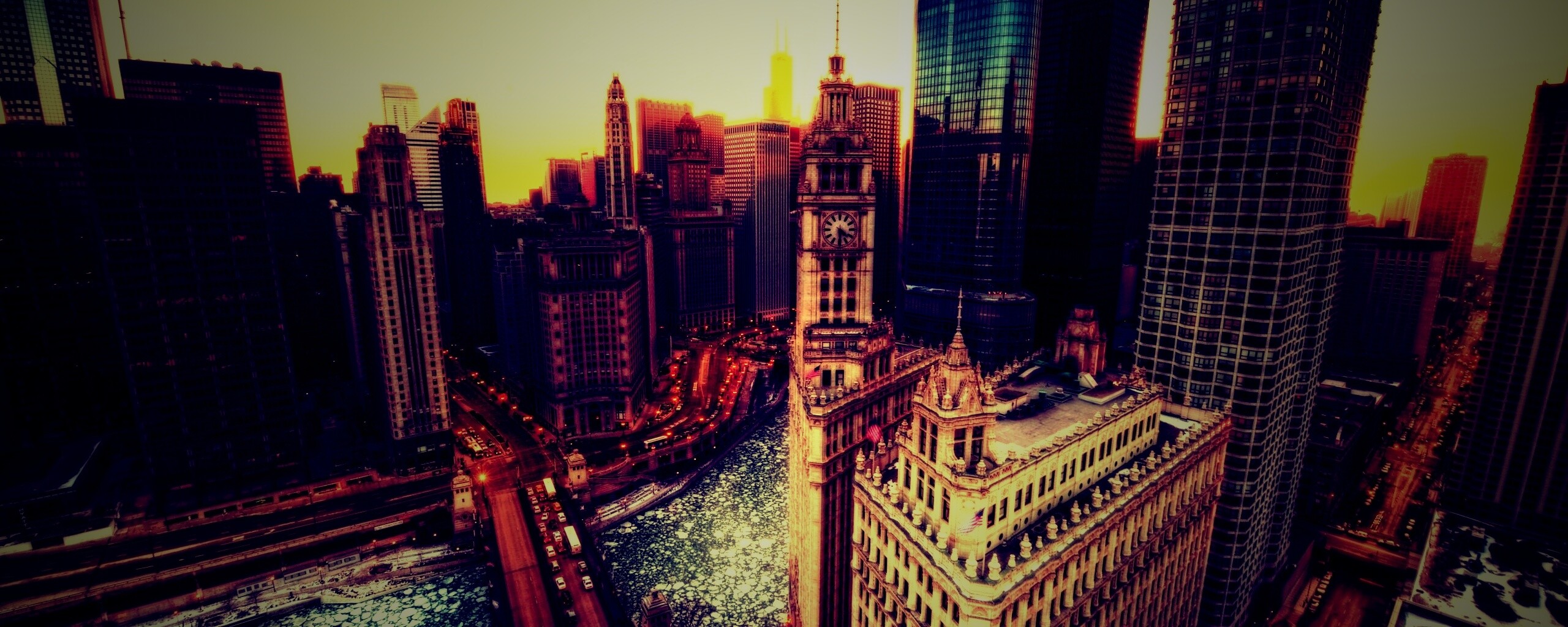 Вид на город обои