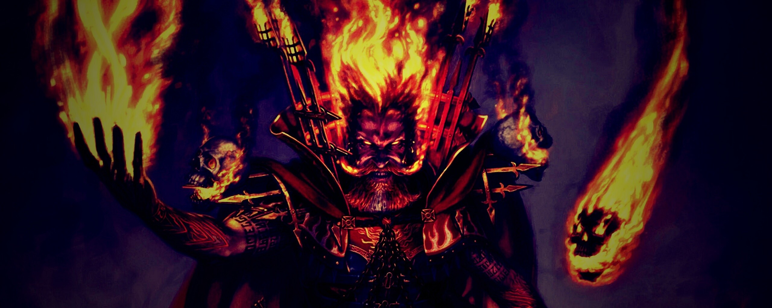 Огненный демон обои