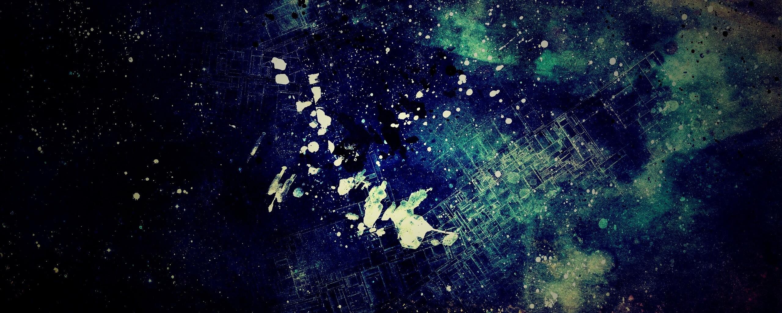 Паттер из красок и штрихов обои