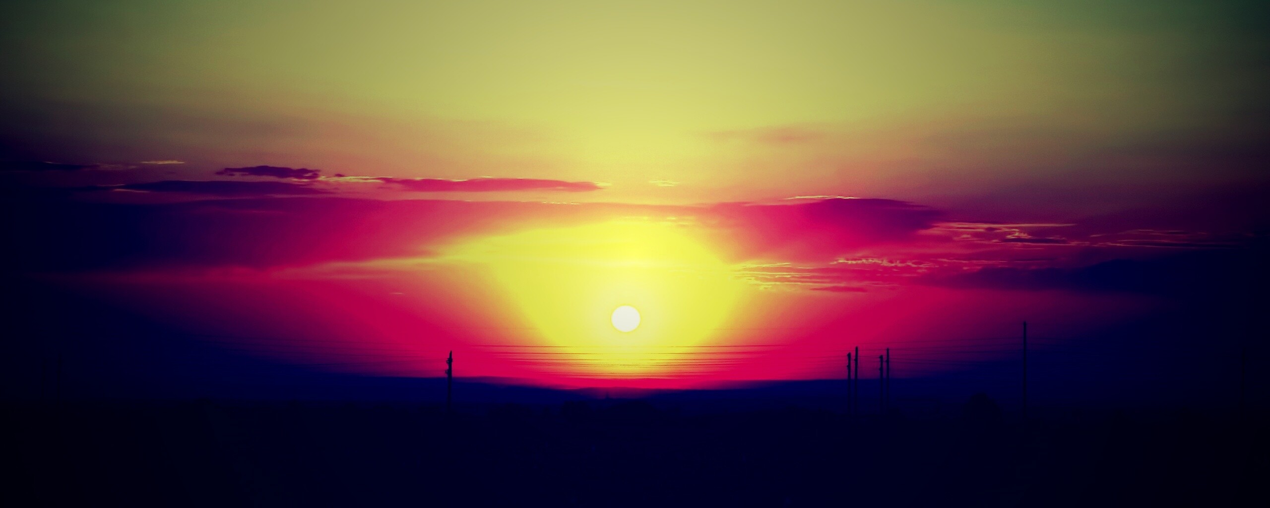 Сказочный закат обои