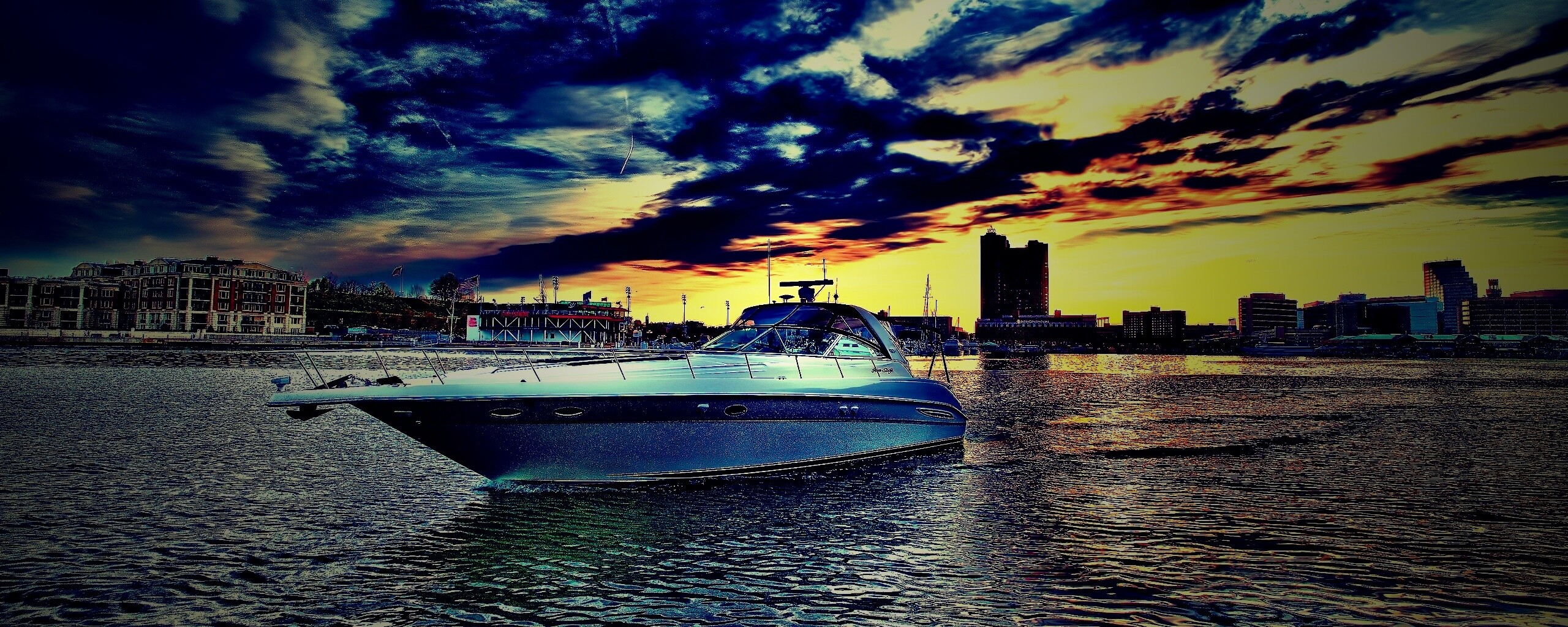 Яхта HDR обои