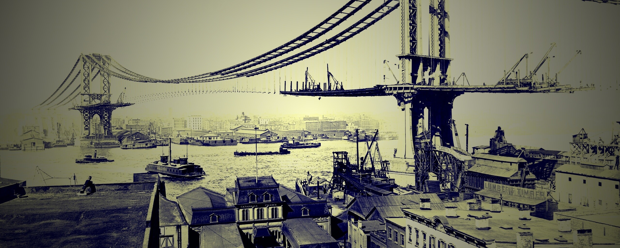 Постройка моста обои