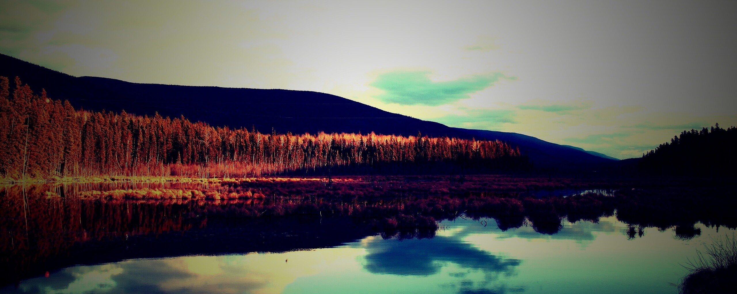 Осеннее озеро обои