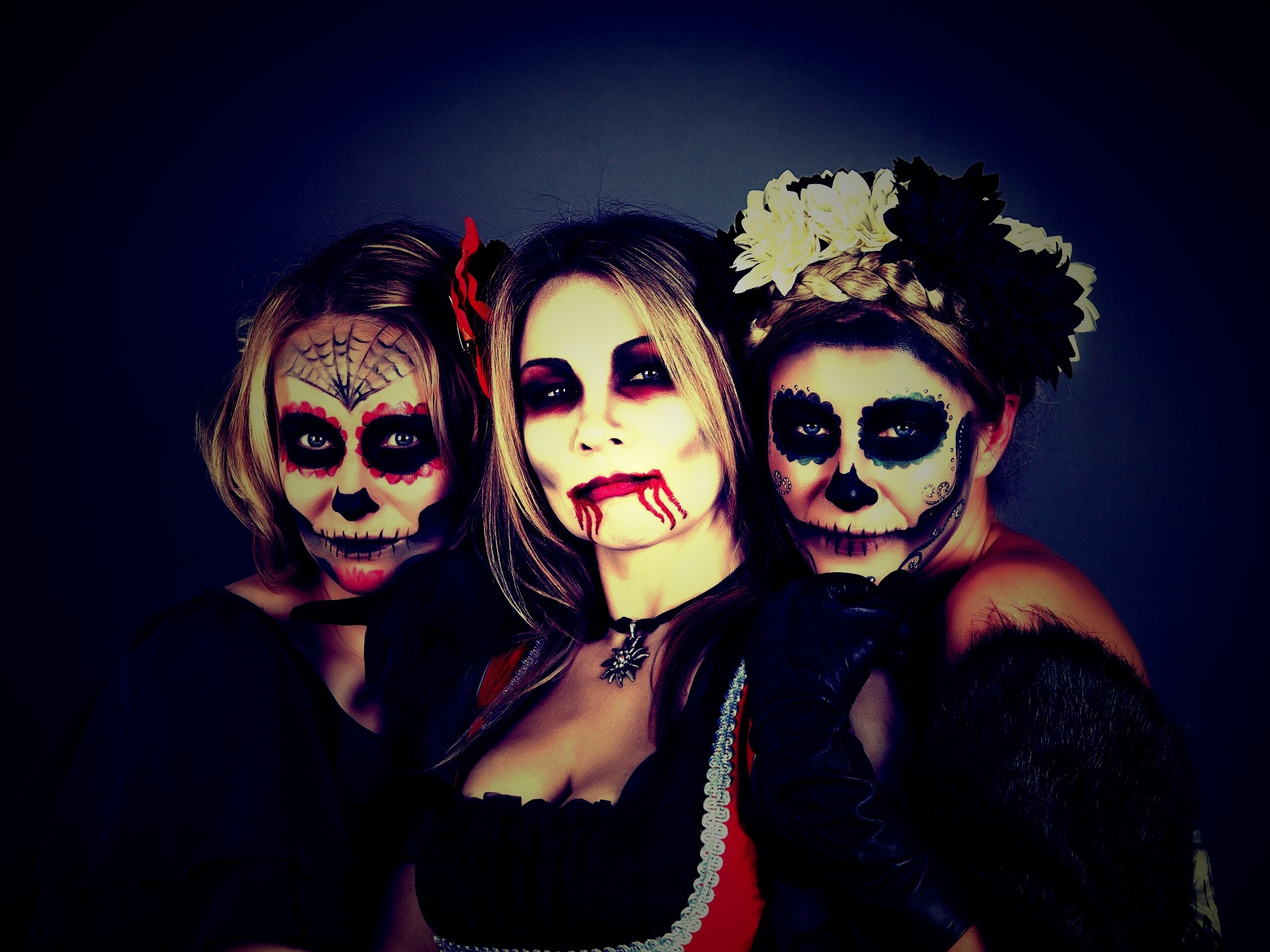 Макияж на хэллоувин обои