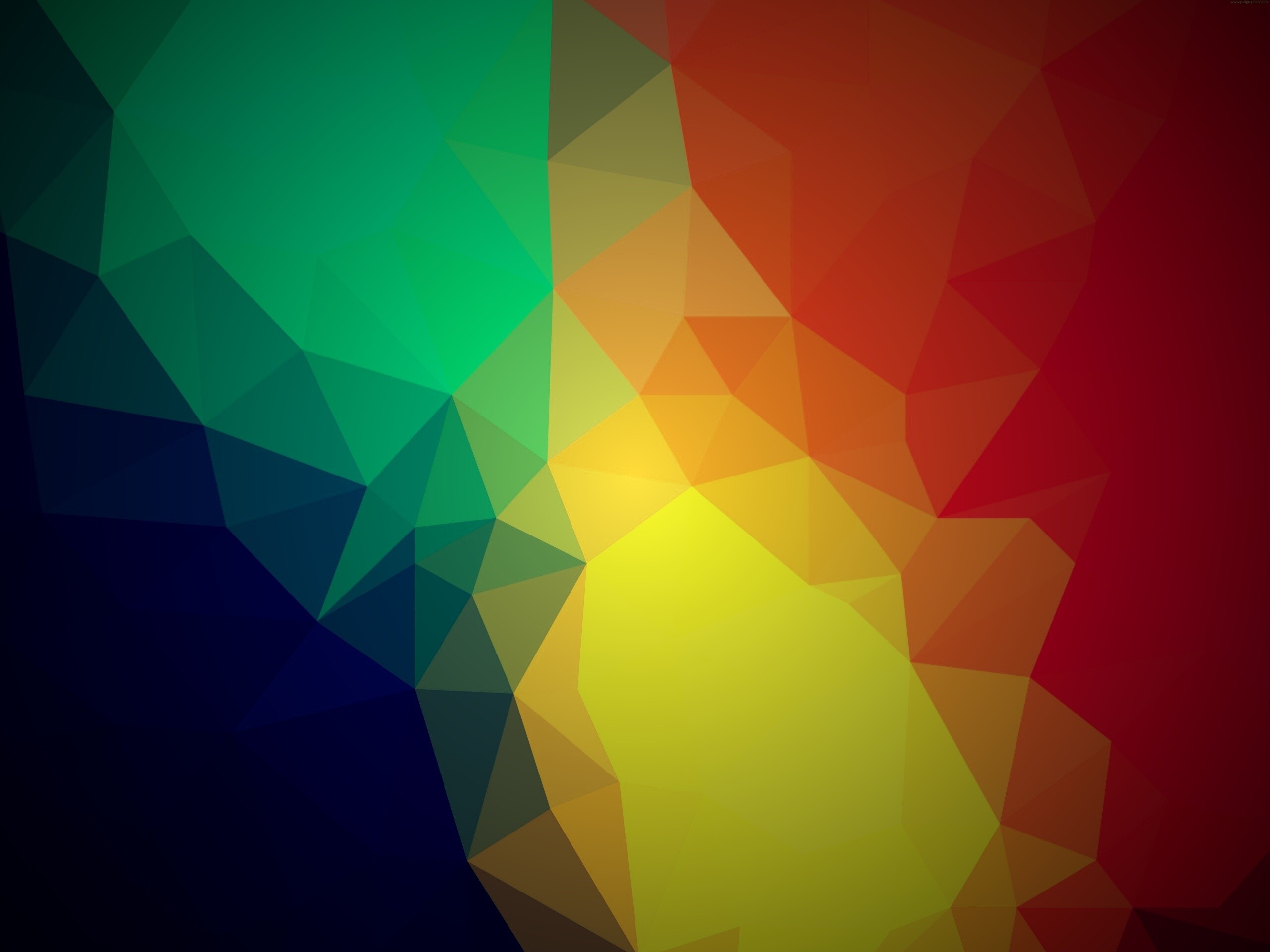 Фон с разноцветными треугольниками обои