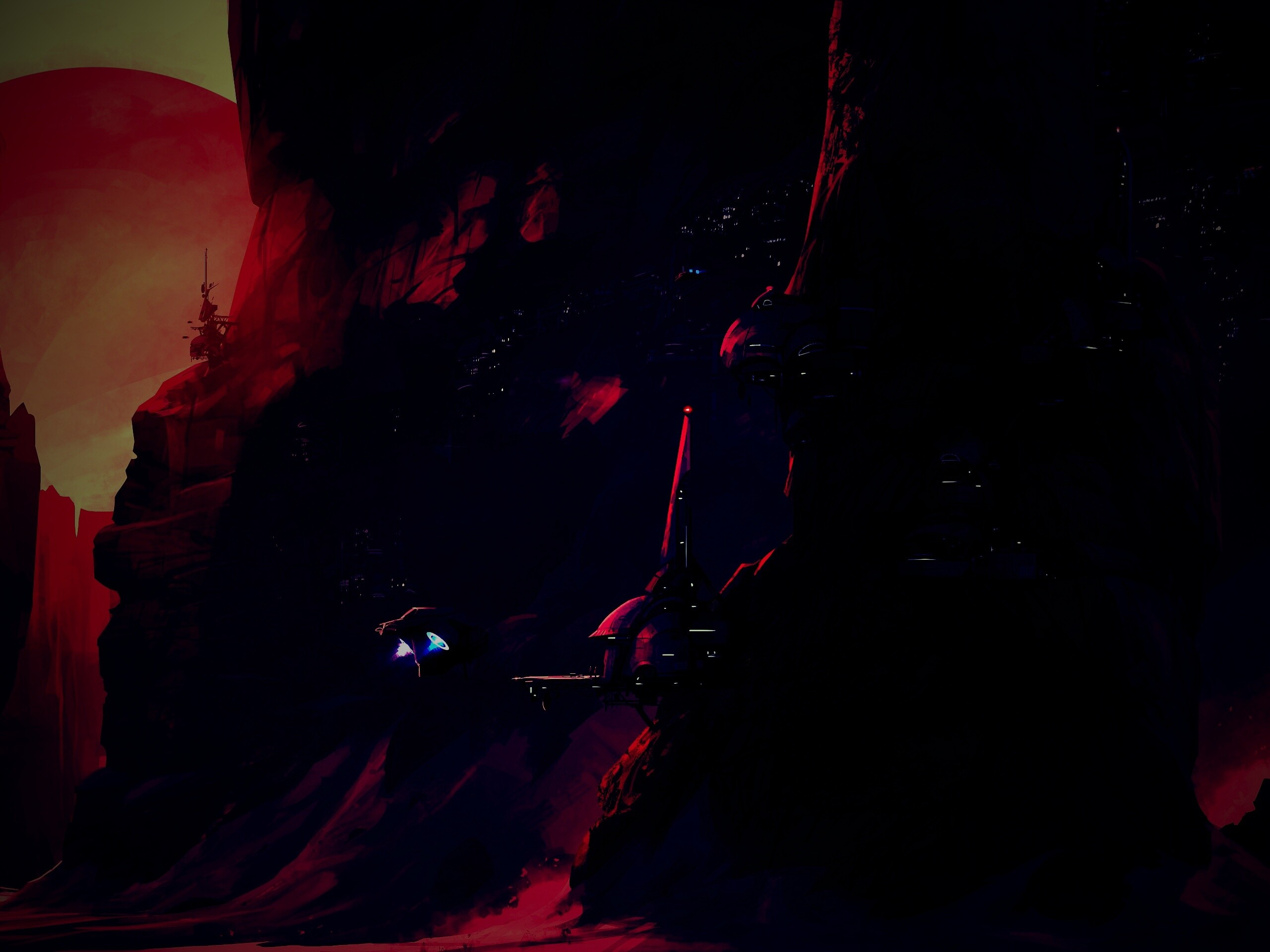 Красные горы обои