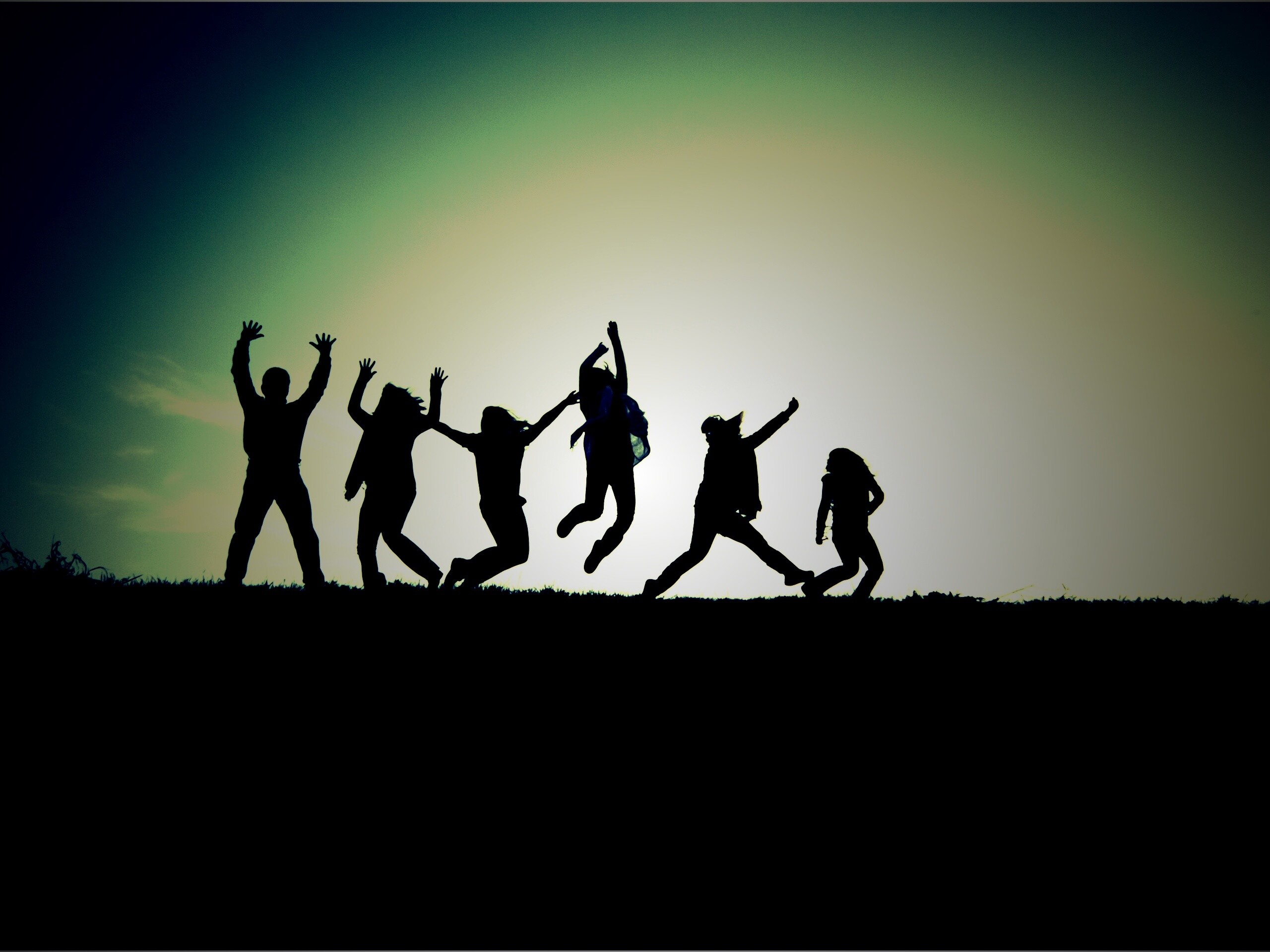 Силуэты людей обои