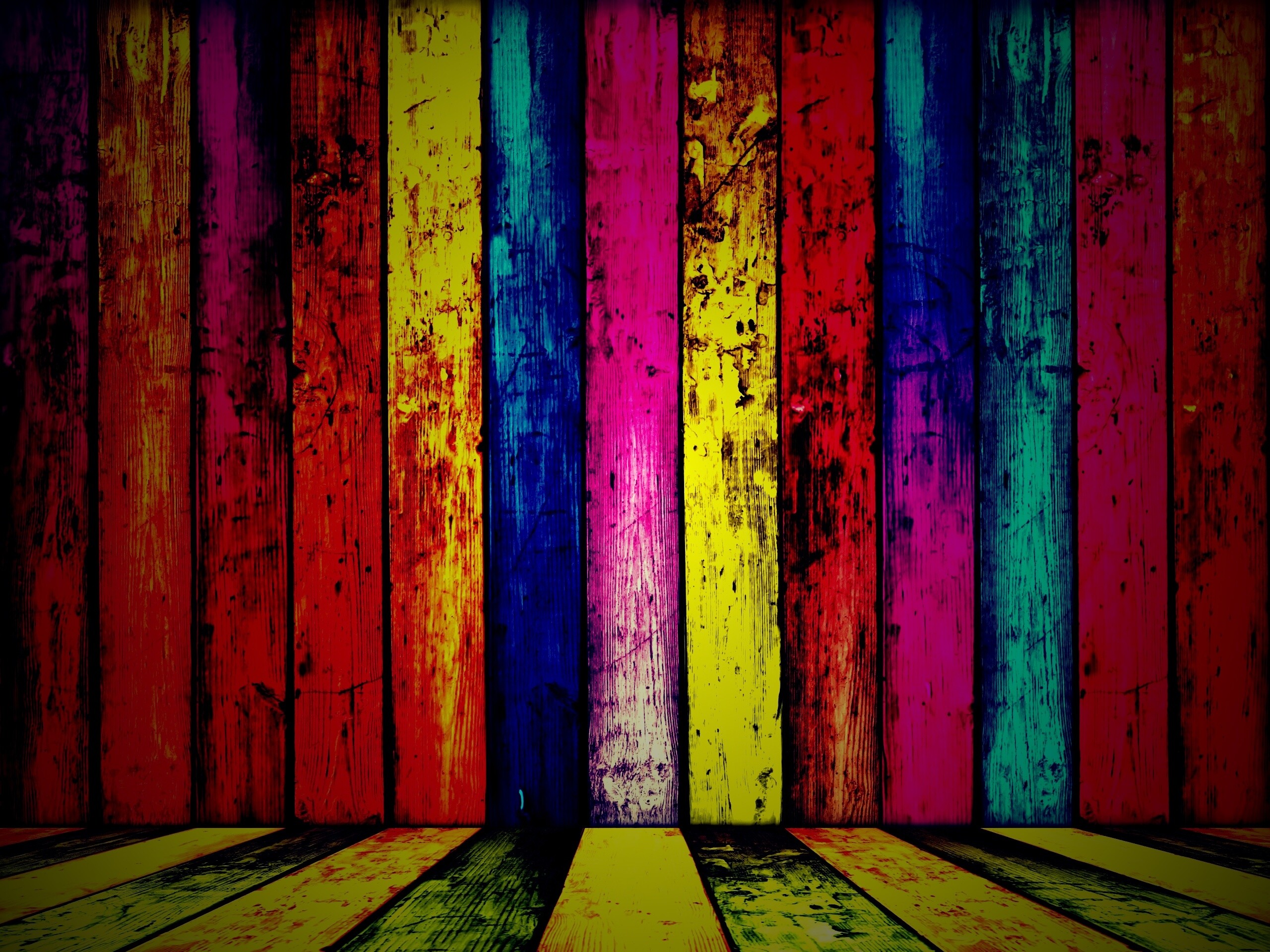 Разноцветные доски обои