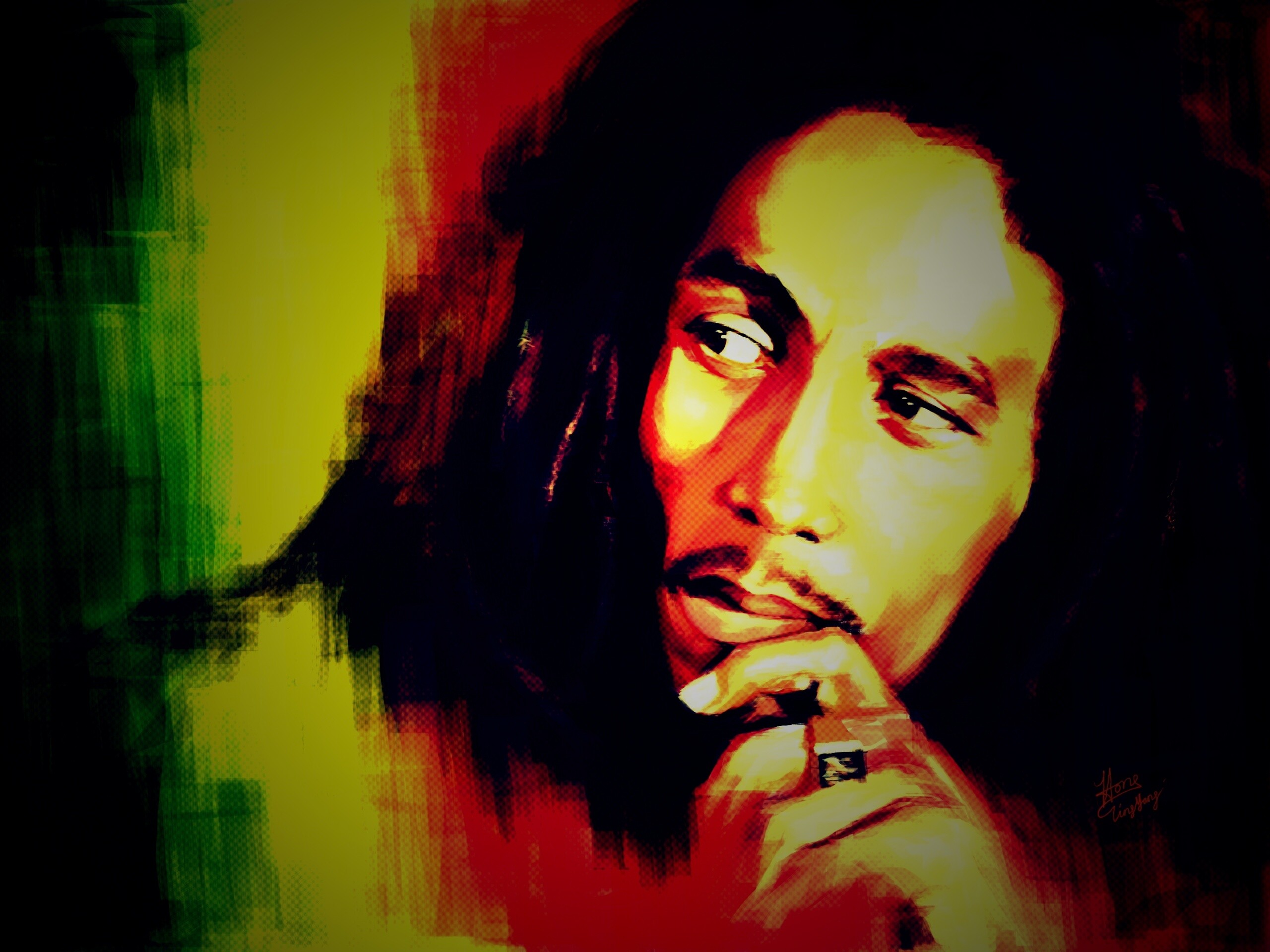 Портет Боба Марли обои