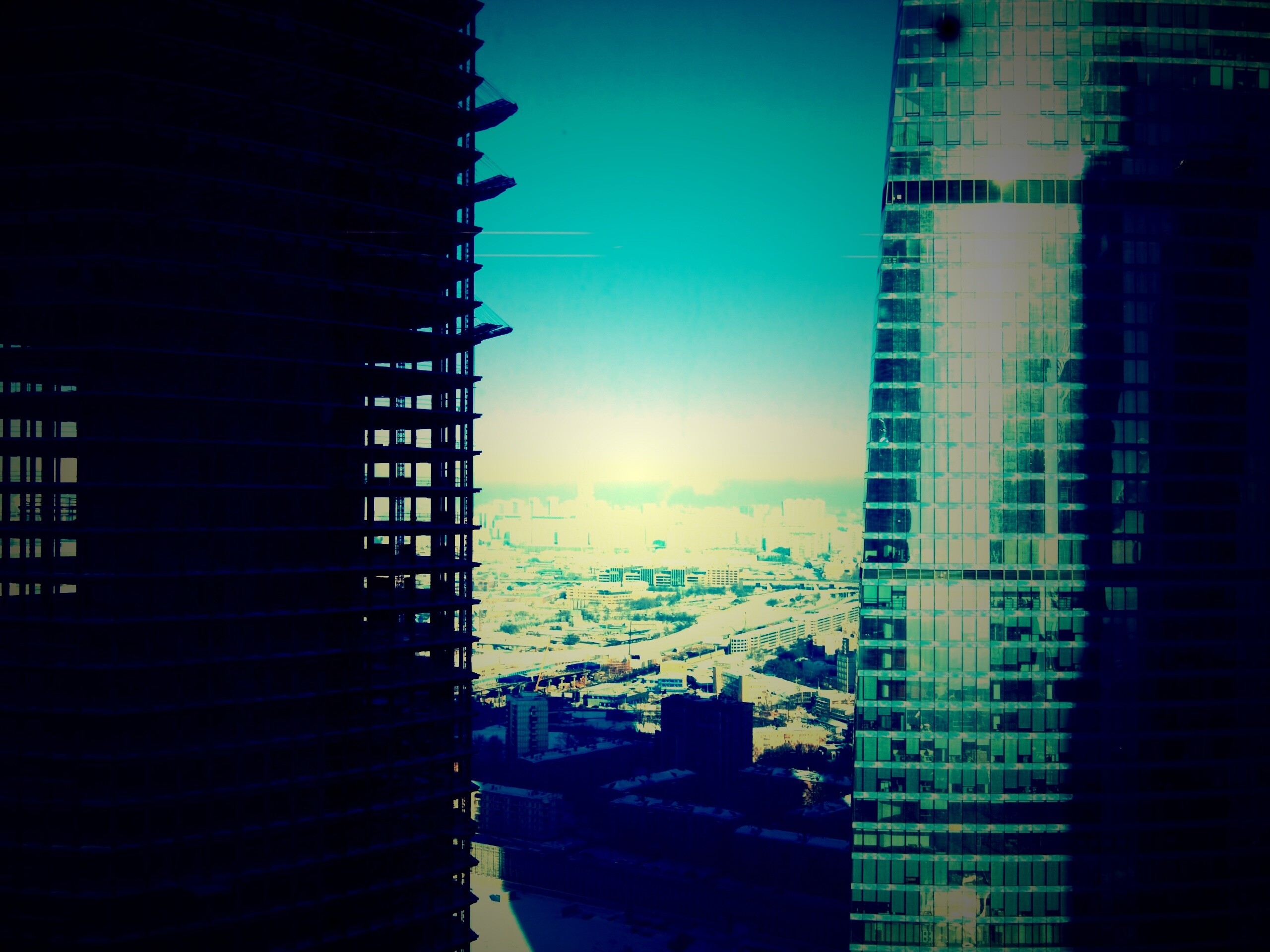 Строительство небоскреба в Москве обои