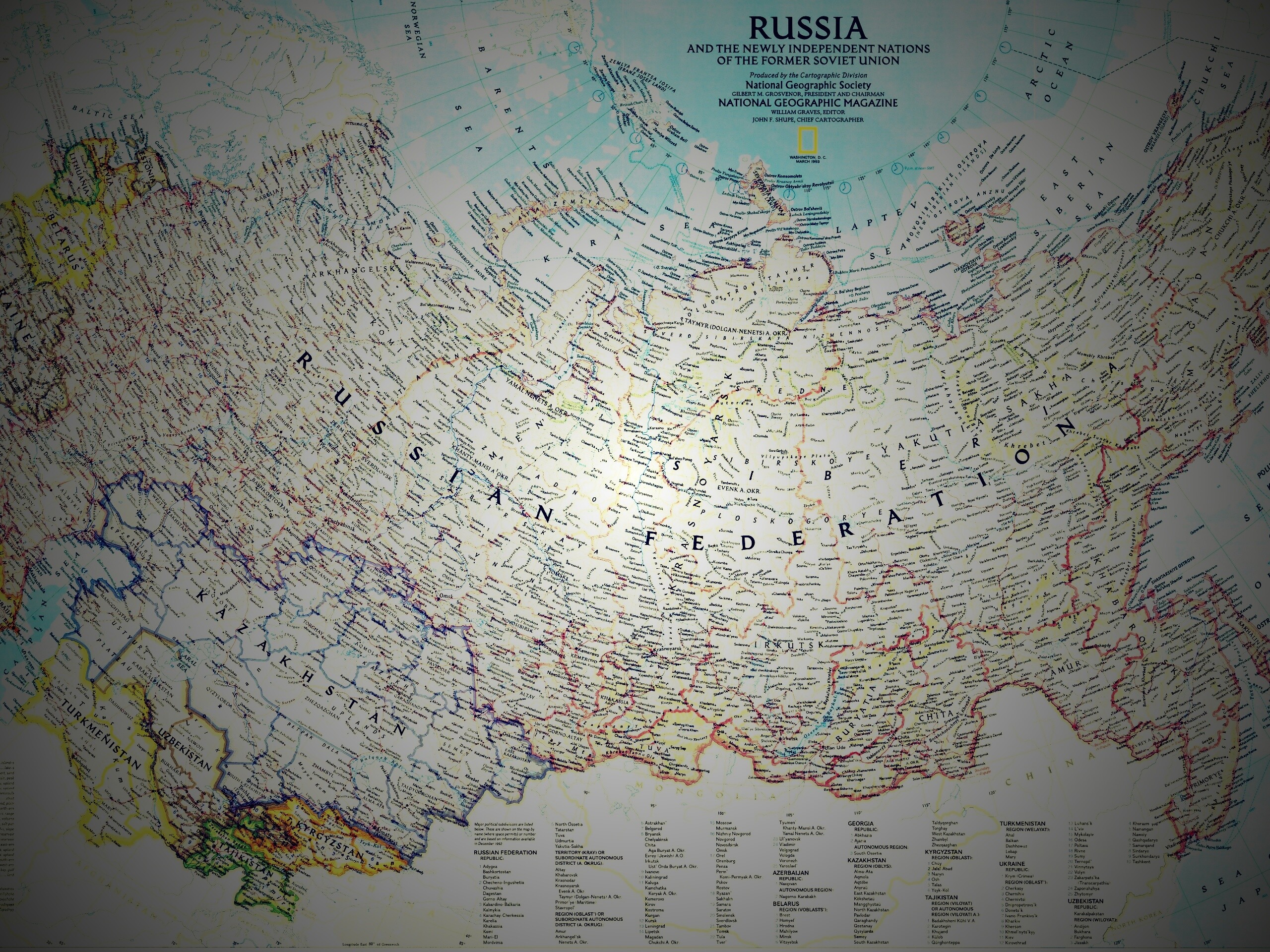 Карта России обои