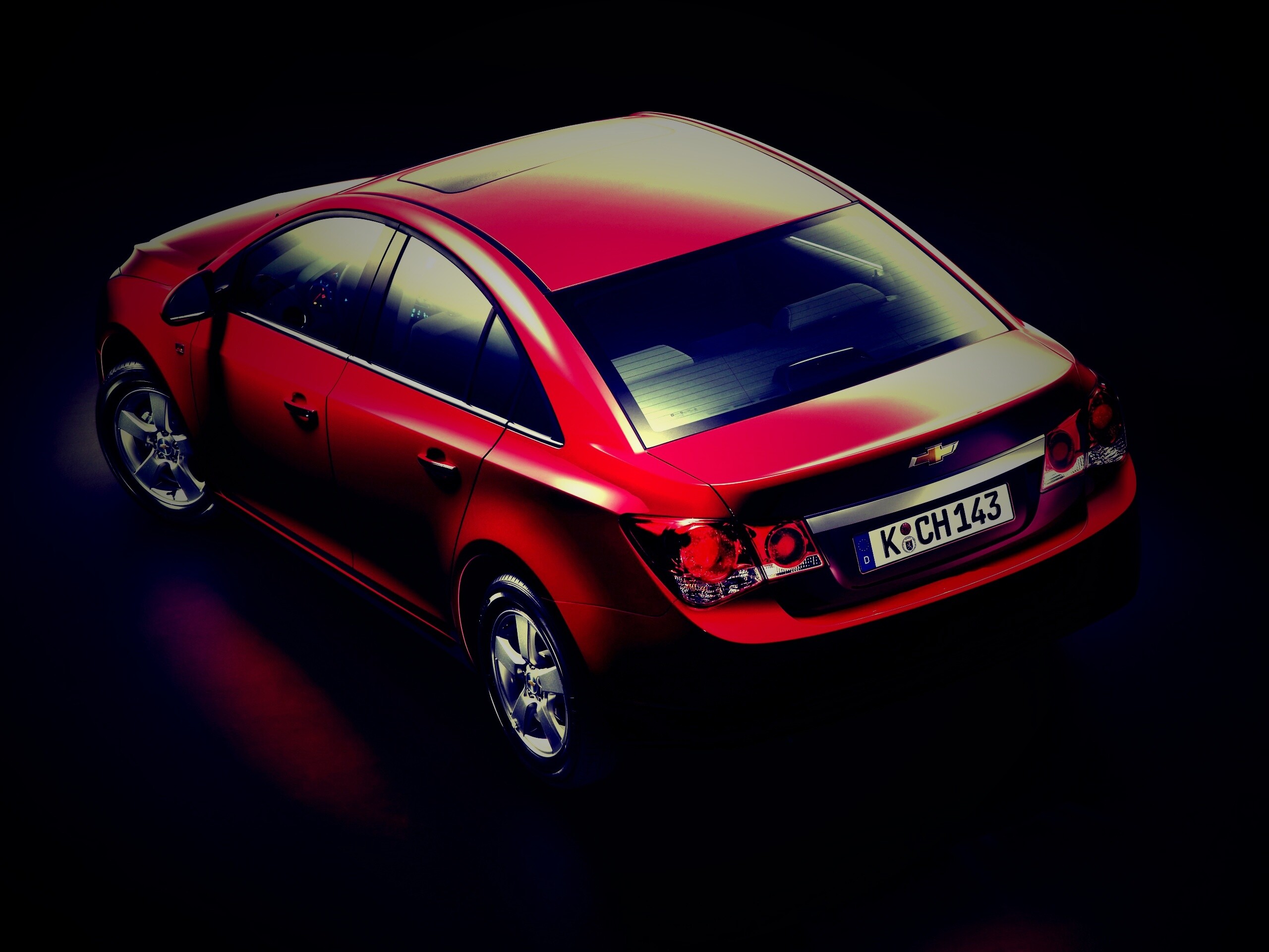 Шевроле Cruze красного цвета обои