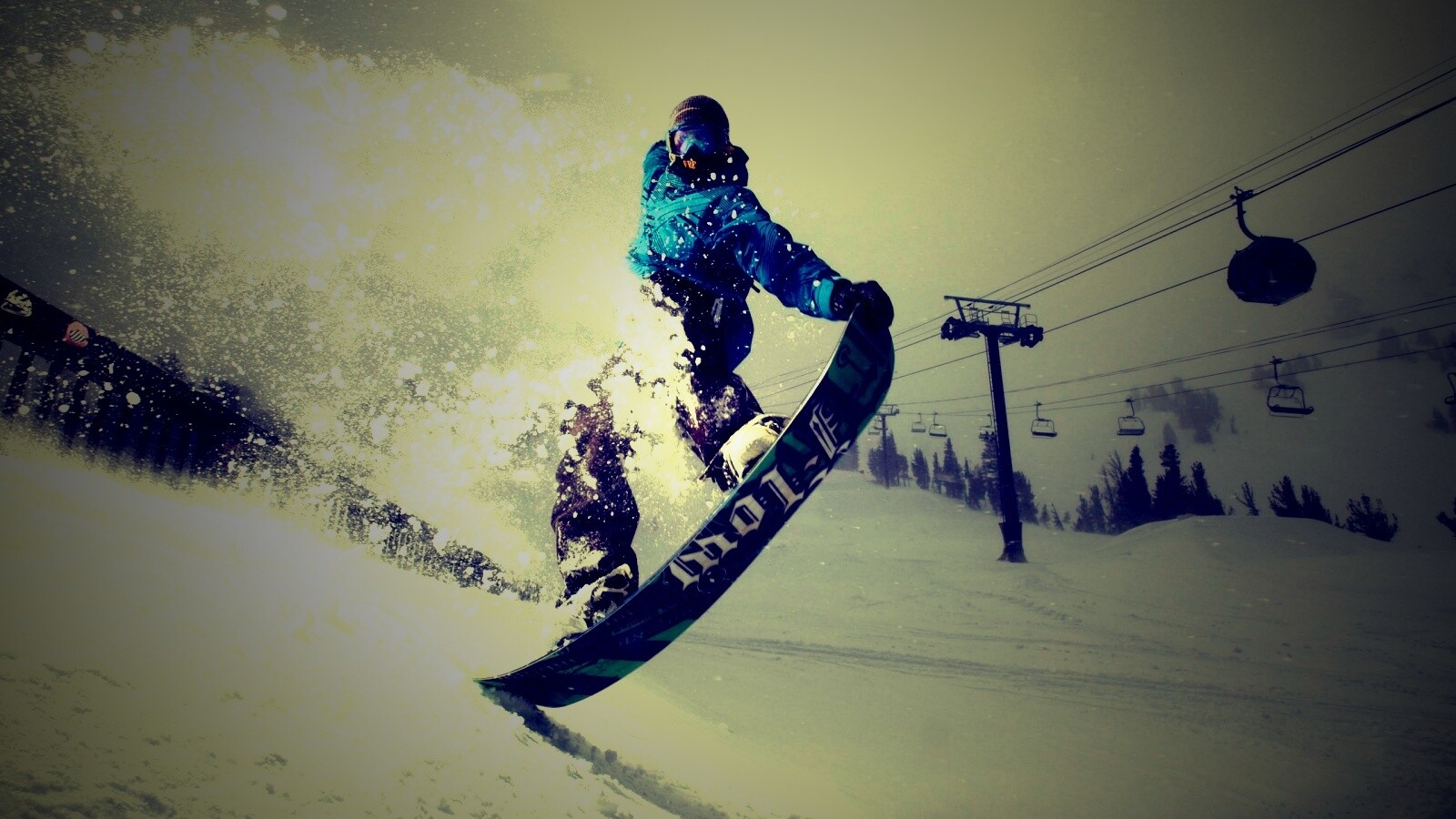 Сноубордист обои