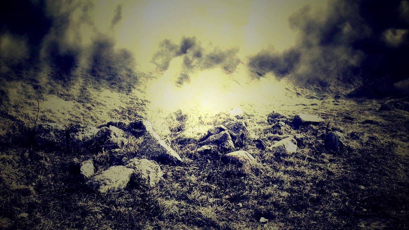 Туман на склоне обои