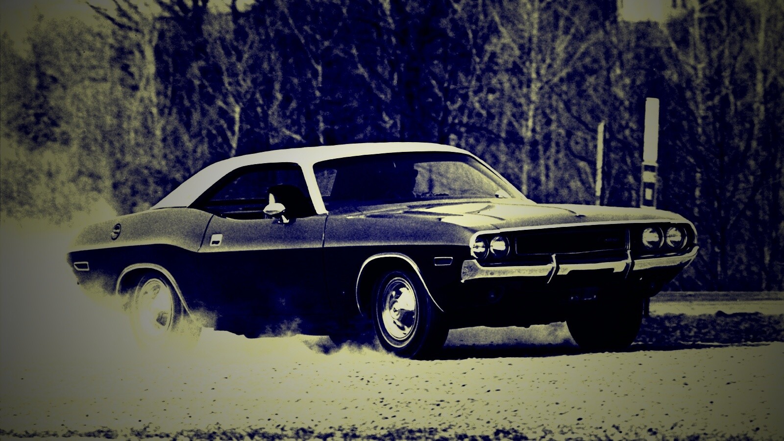 Черно-белое фото Dodge обои