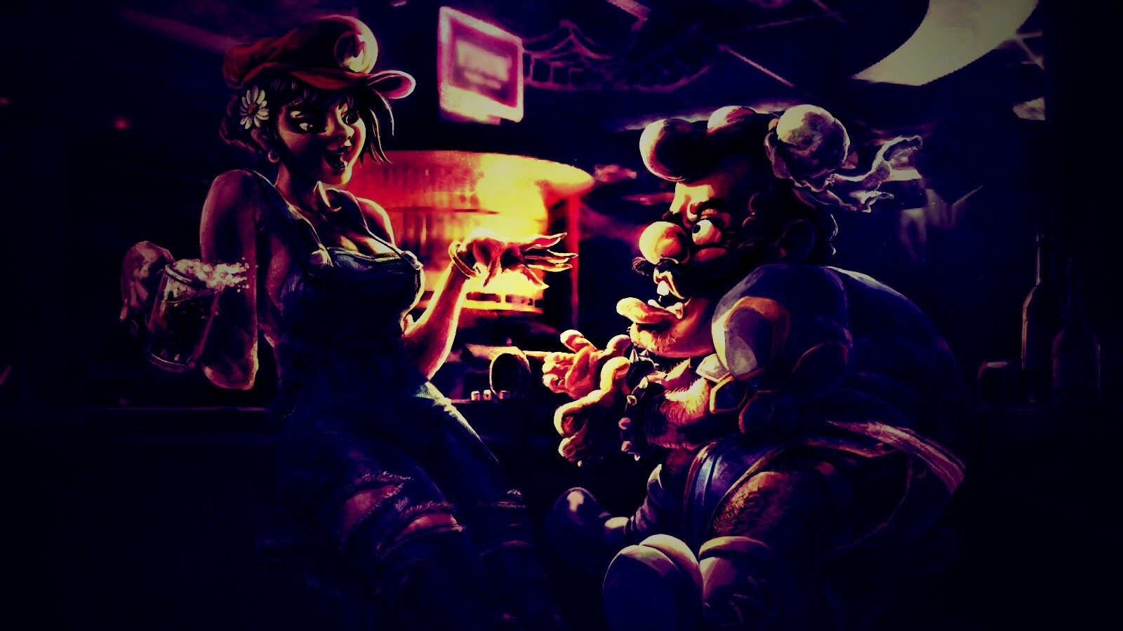 Девушка Марио обои