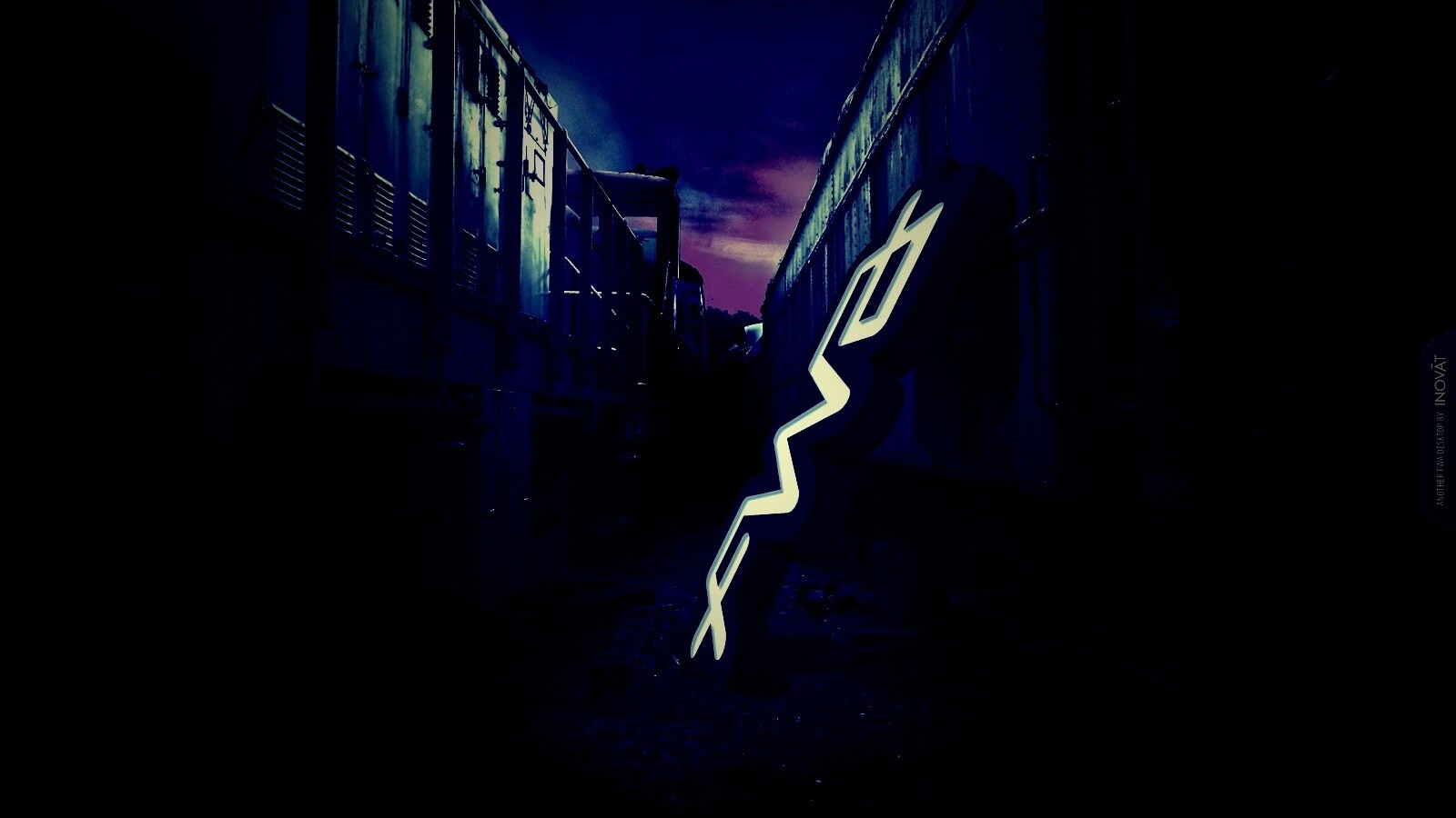 Упавшая вывеска обои