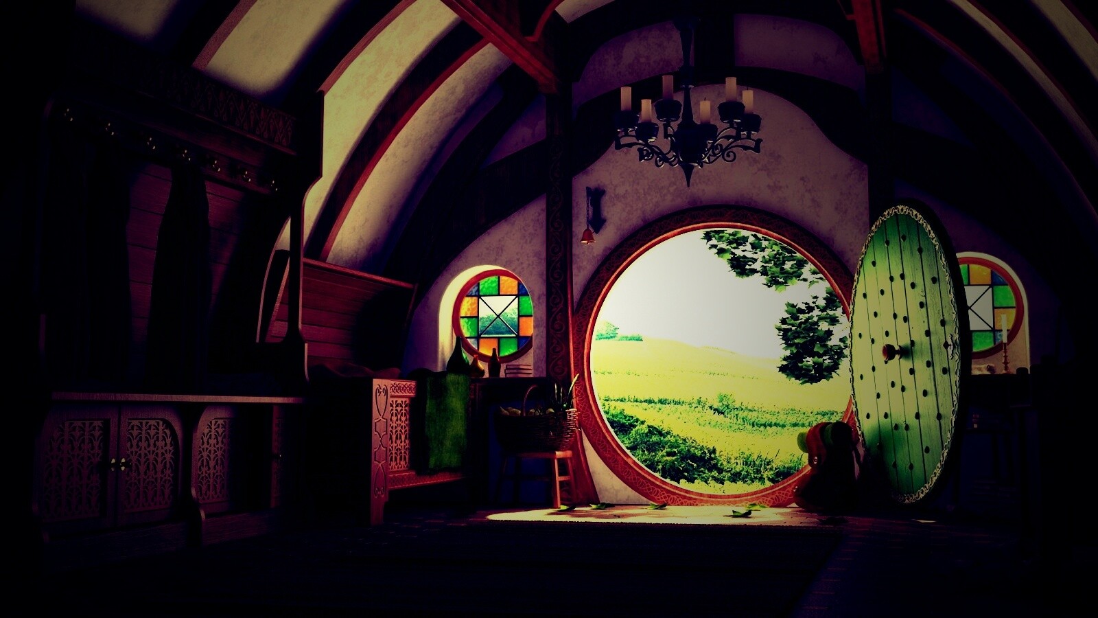 Дом хоббитов обои