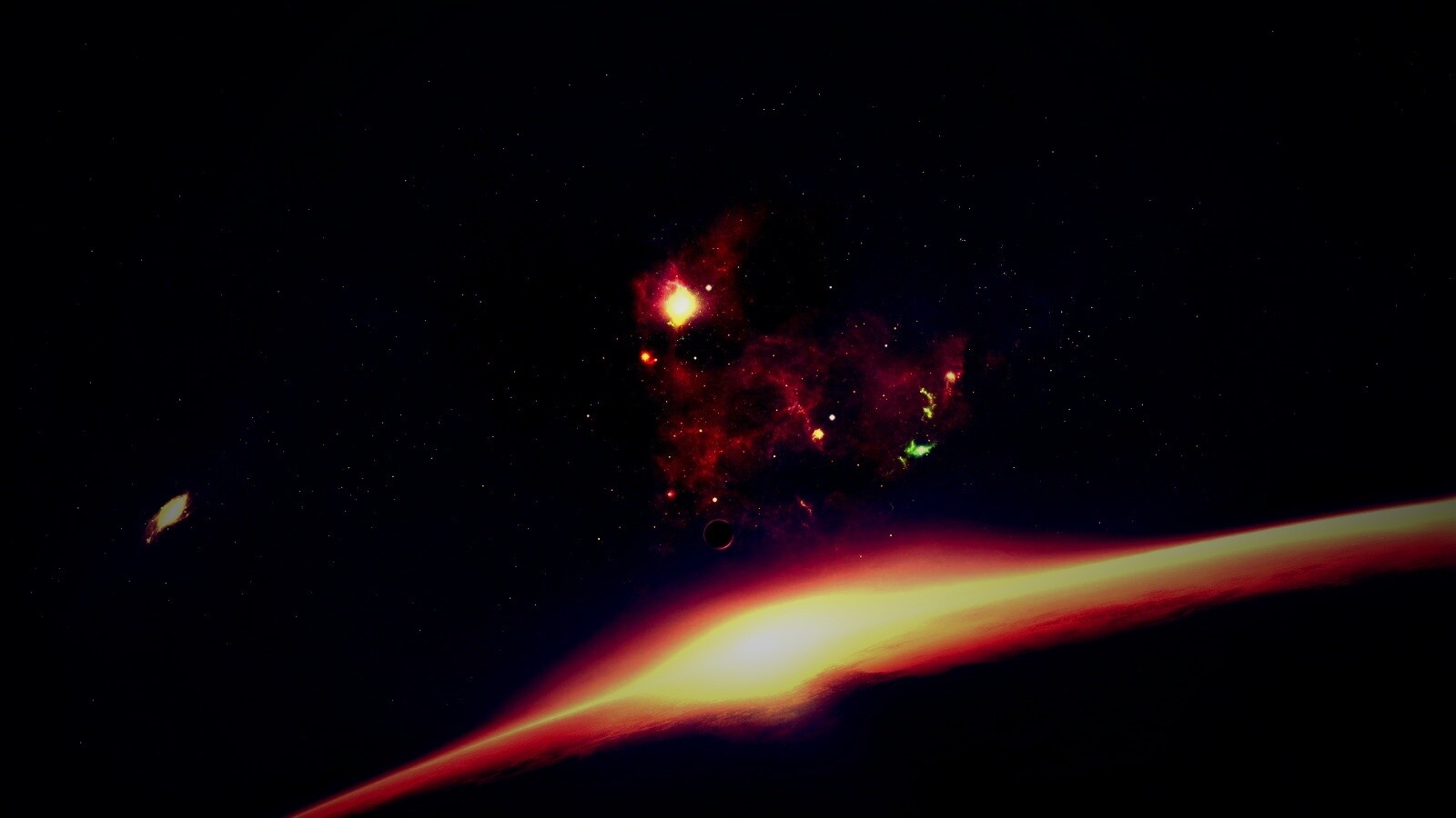 Восход в космосе обои