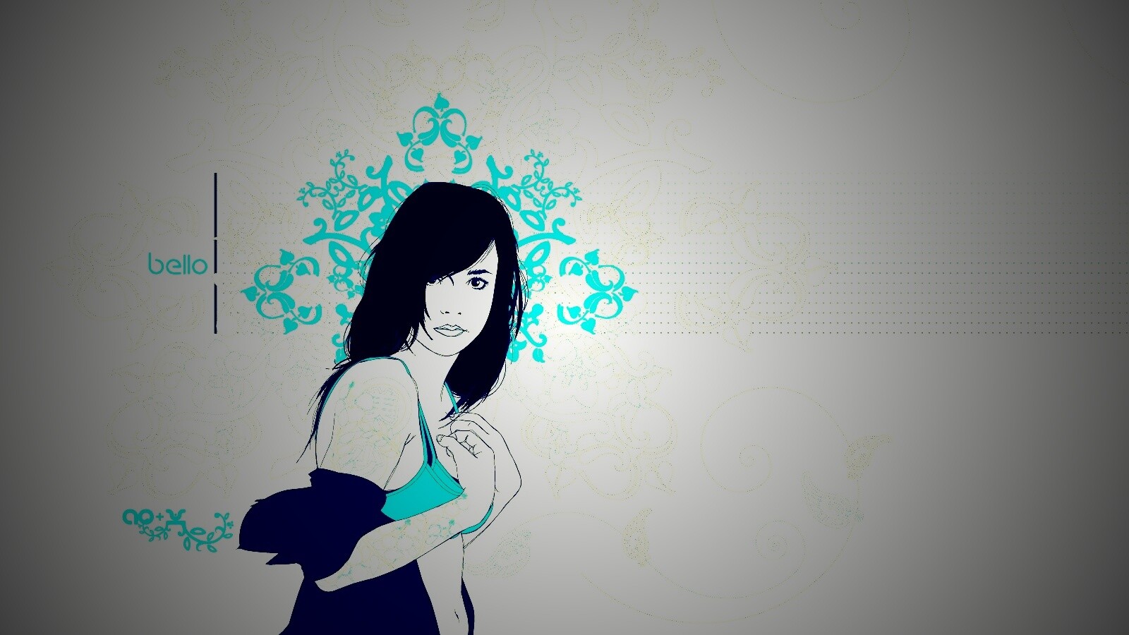 Векторная девушка обои