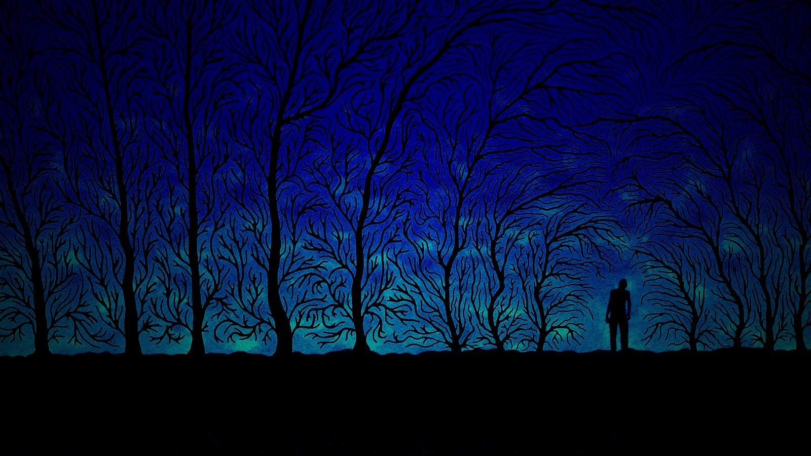 Смыкающиеся деревья обои