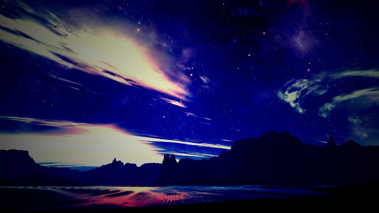 Ночное звездное небо обои