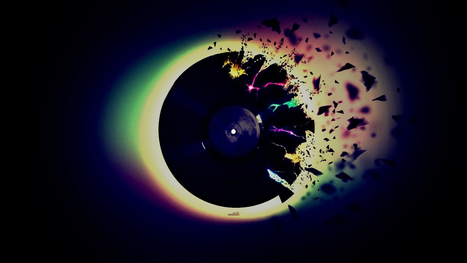 Разрывающийся винил обои