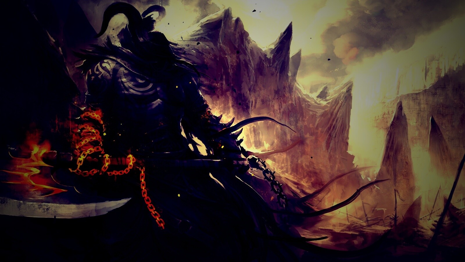 Демон с топором обои